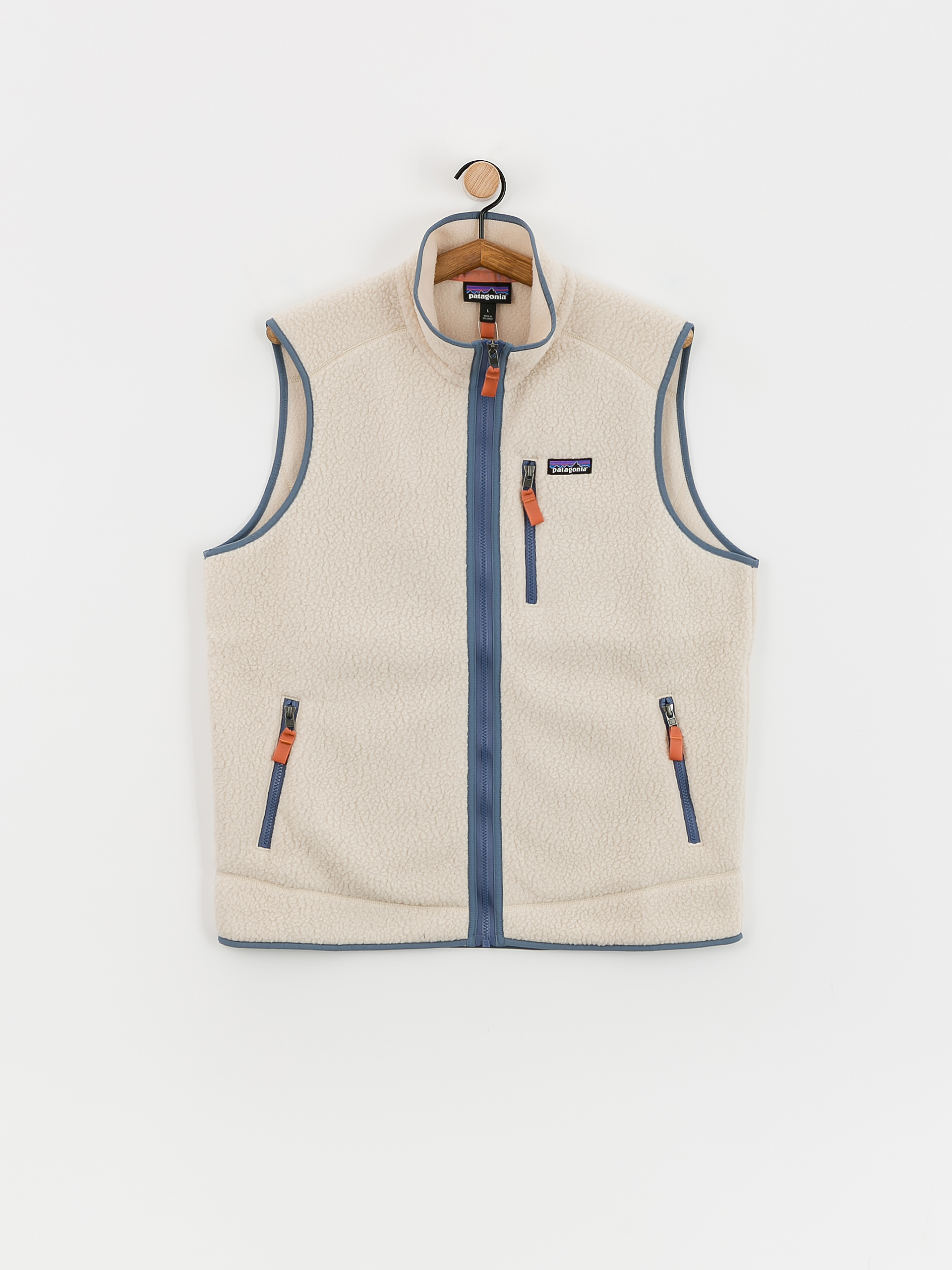 Patagonia Retro Pile Vest beige (dark natural utility blue)