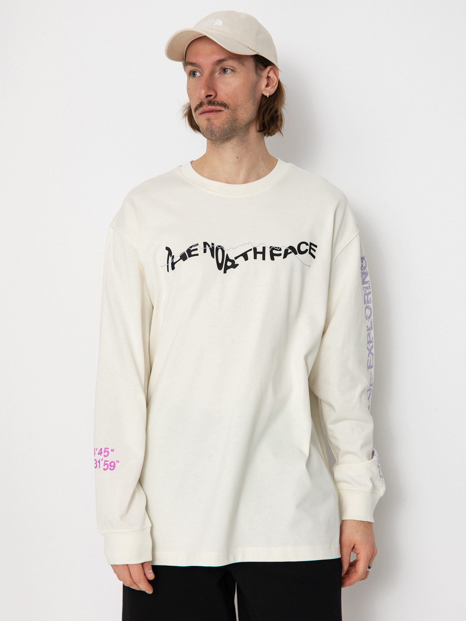 North face white long sleeve t shirt hotsell