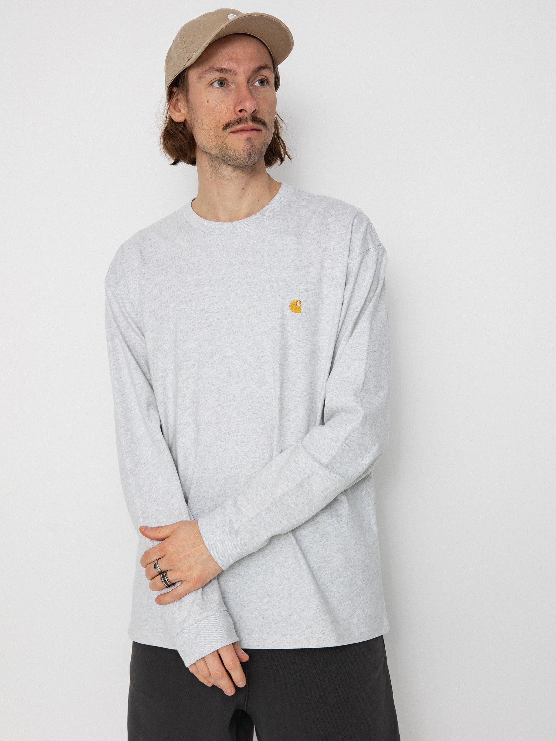 Carhartt WIP Chase Longsleeve (ash heather/gold)