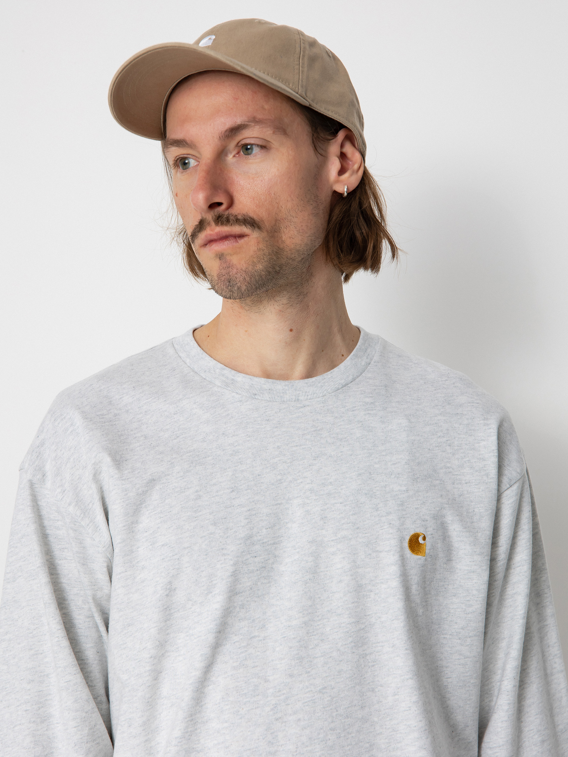 Carhartt WIP Chase Longsleeve (ash heather/gold)