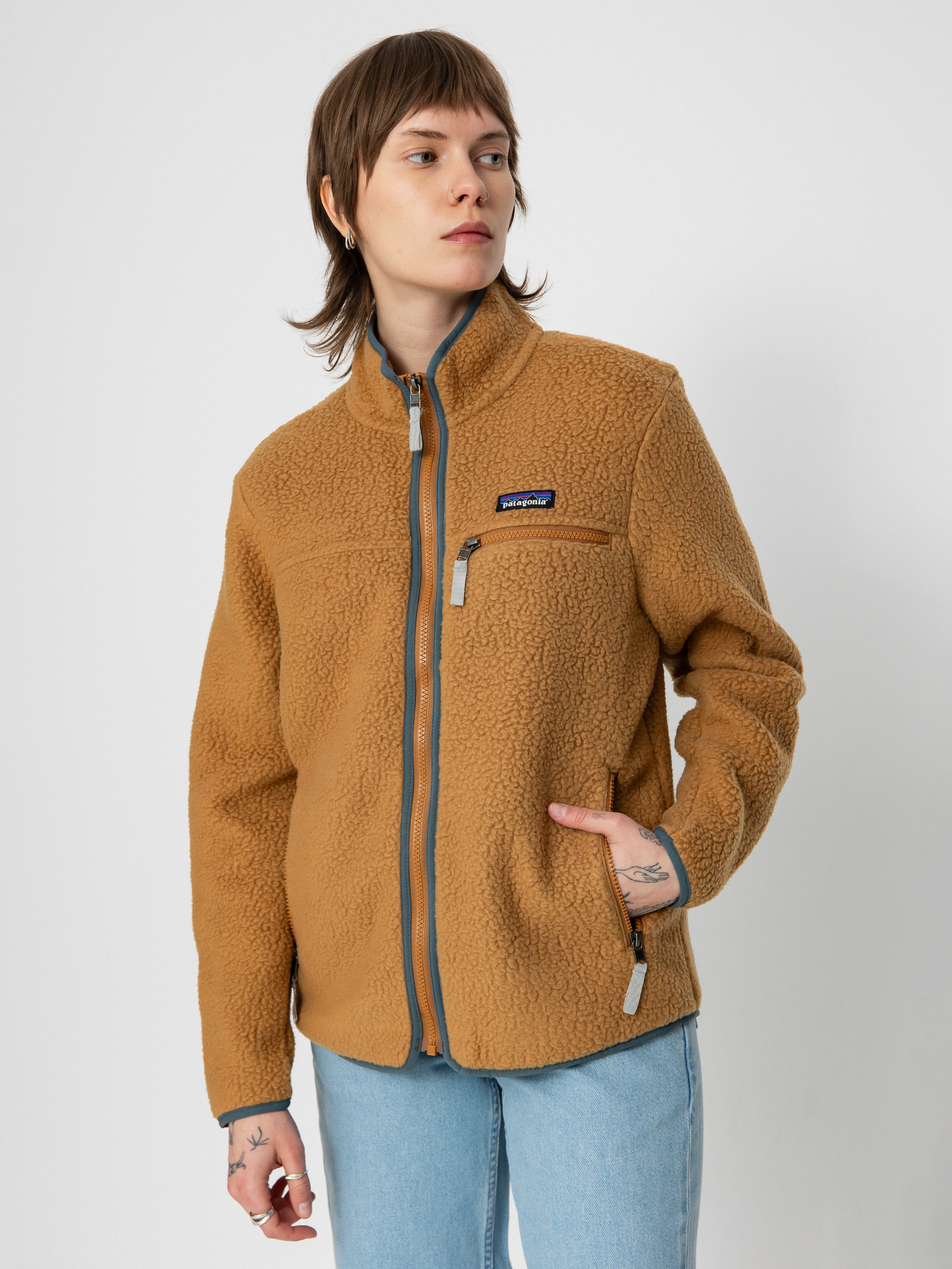 Patagonia Retro Pile Wmn Jacket brown (nest brown nouveau green)