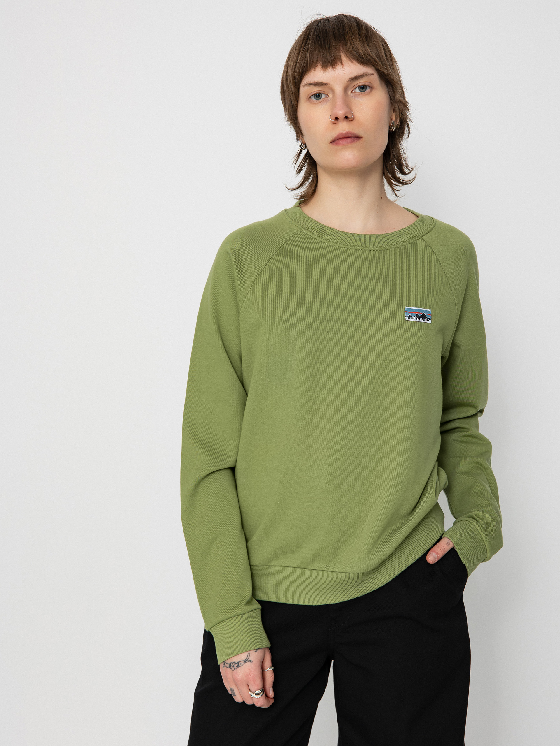 Patagonia Regenerative Organic Certified Cotton Essential Wmn Sweatshirt (buckhorn green)