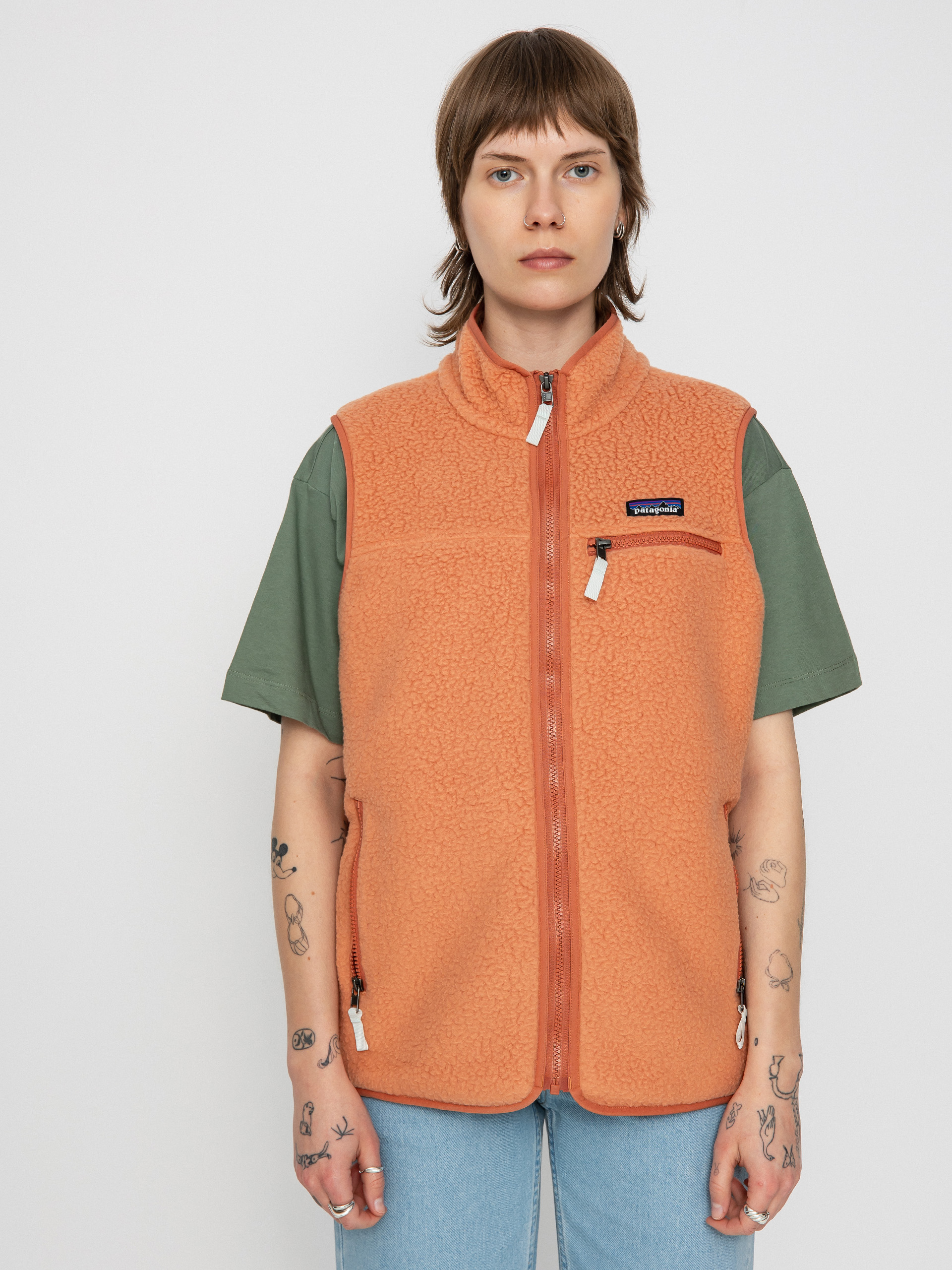 Patagonia orange vest hotsell