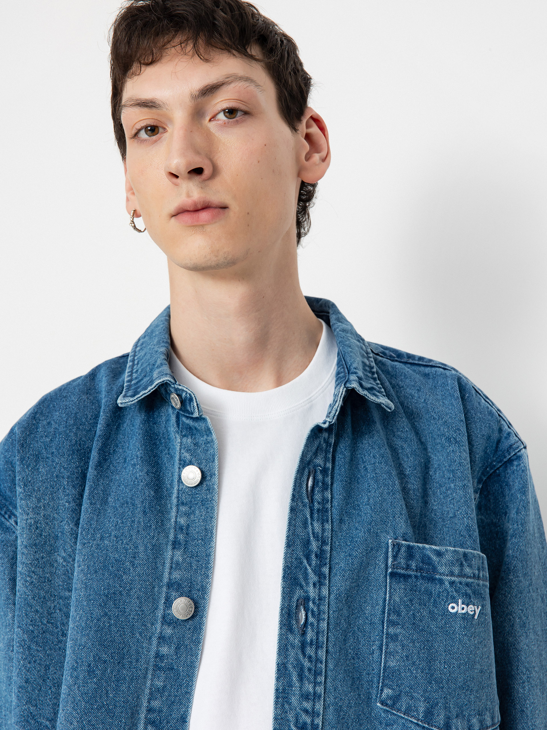 OBEY Magnolia Shirt (light indigo)