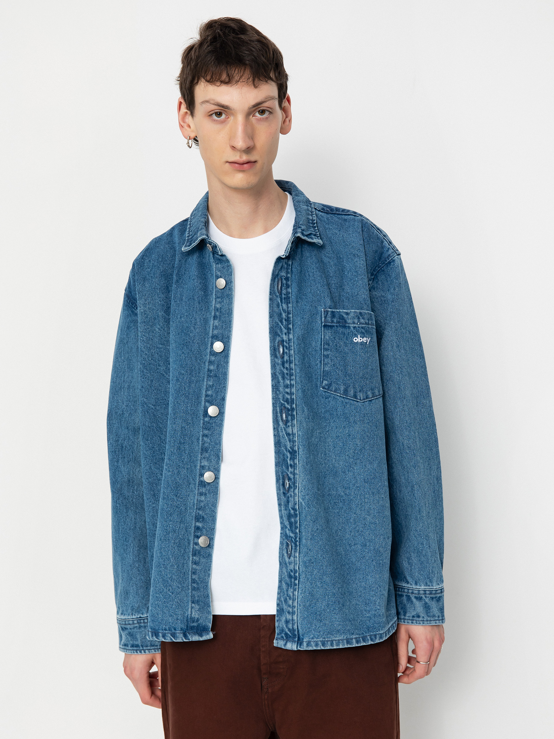 OBEY Magnolia Shirt (light indigo)