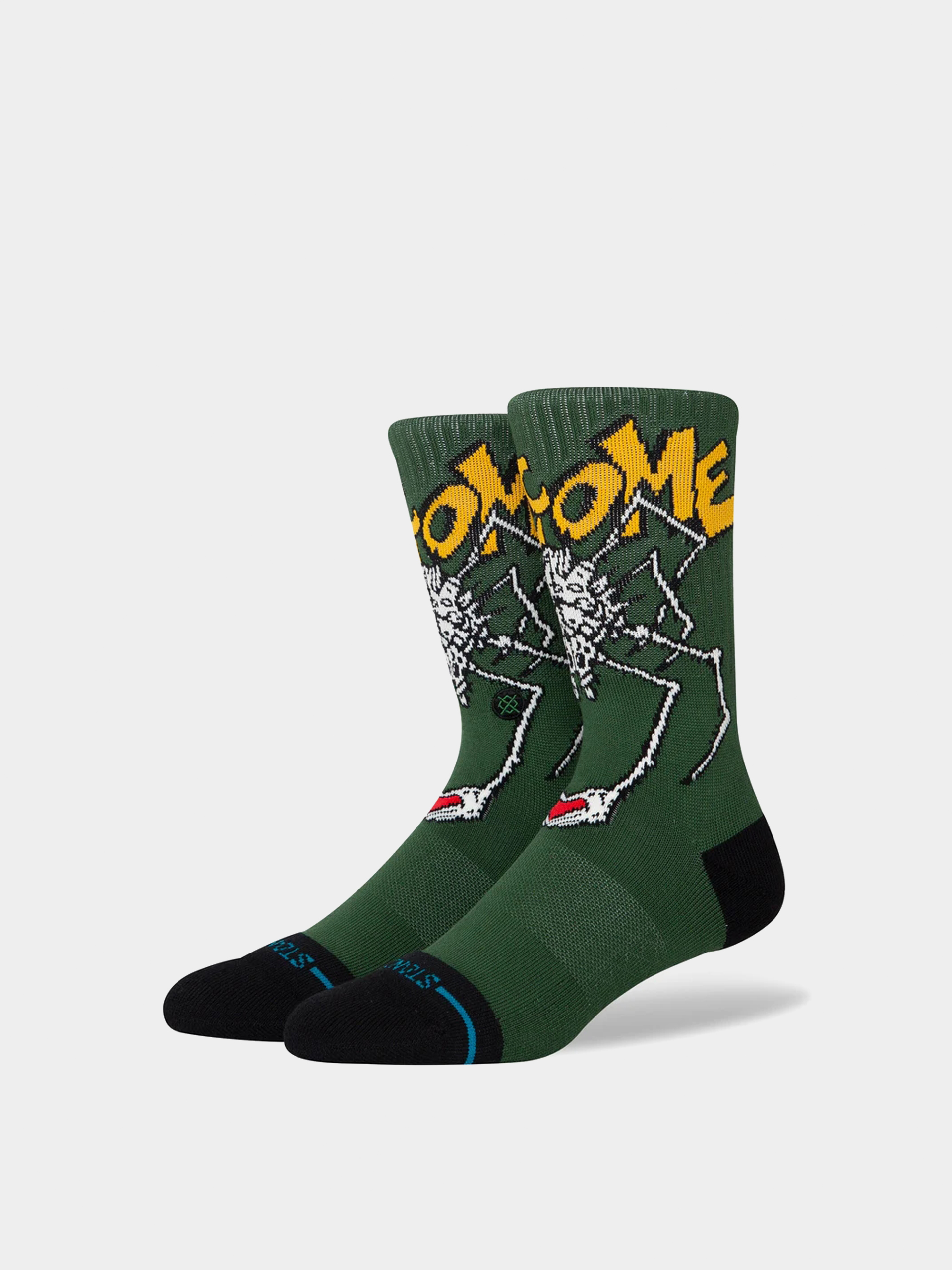 Stance Socks Welcome Wilbur Crew (green)