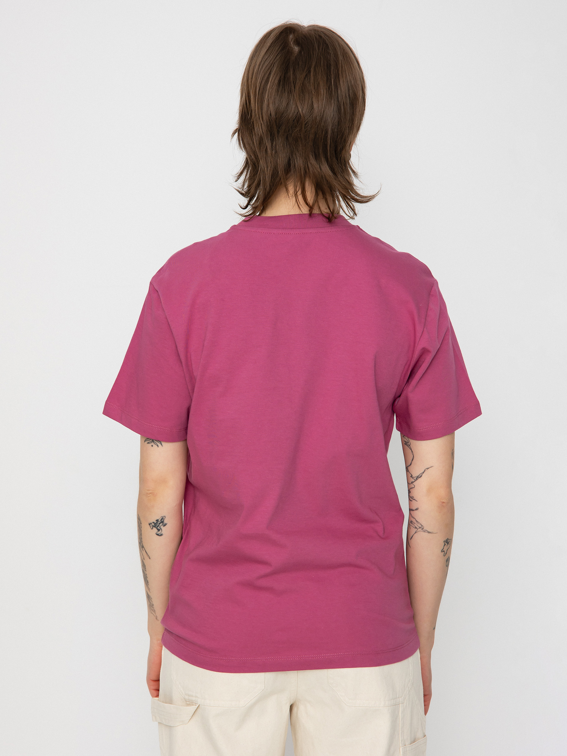 Carhartt WIP T-Shirt Script Embroidery Wmn (magenta/tonic)