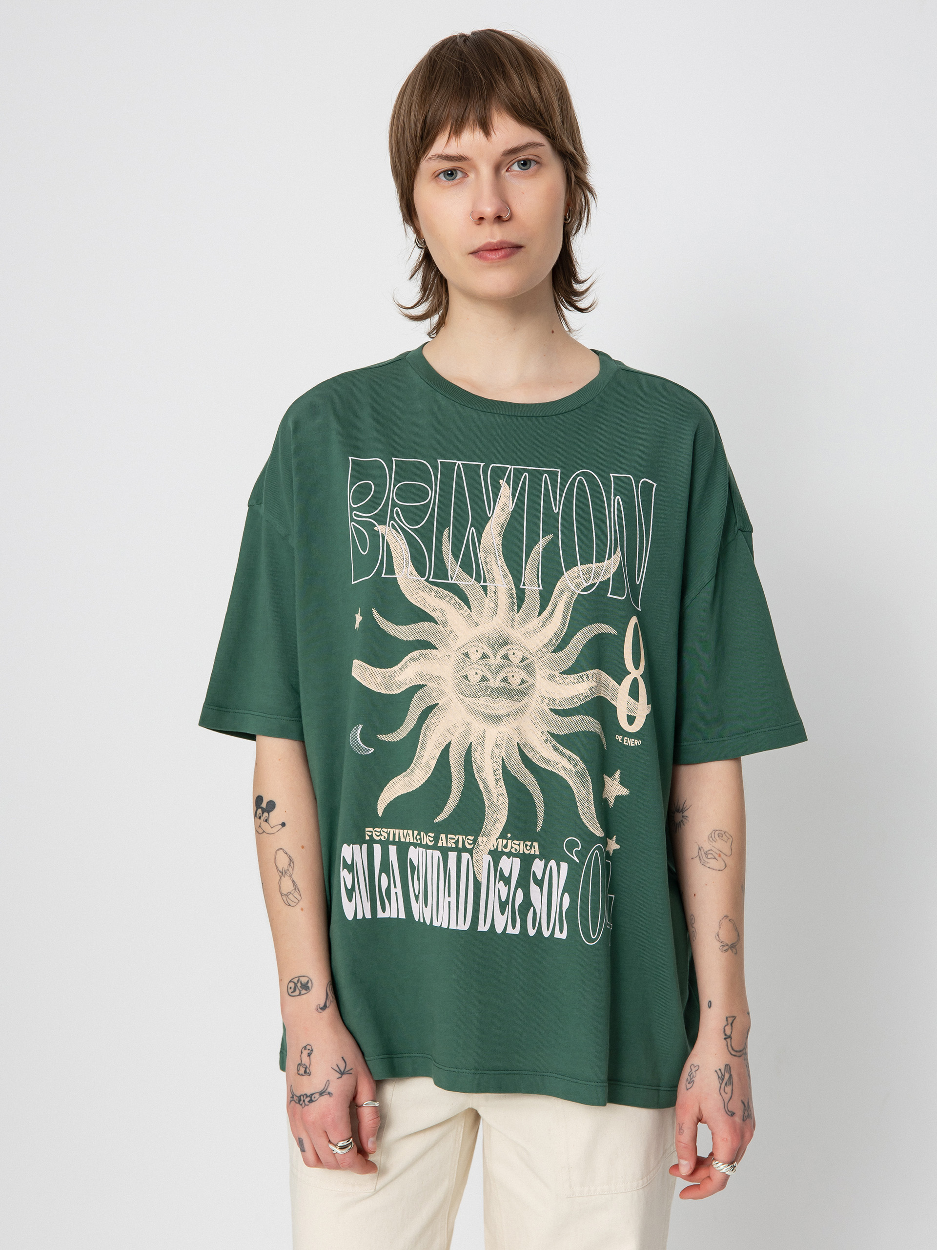 Brixton El Festival Oversized Bf Wmn T-Shirt (trekking green)