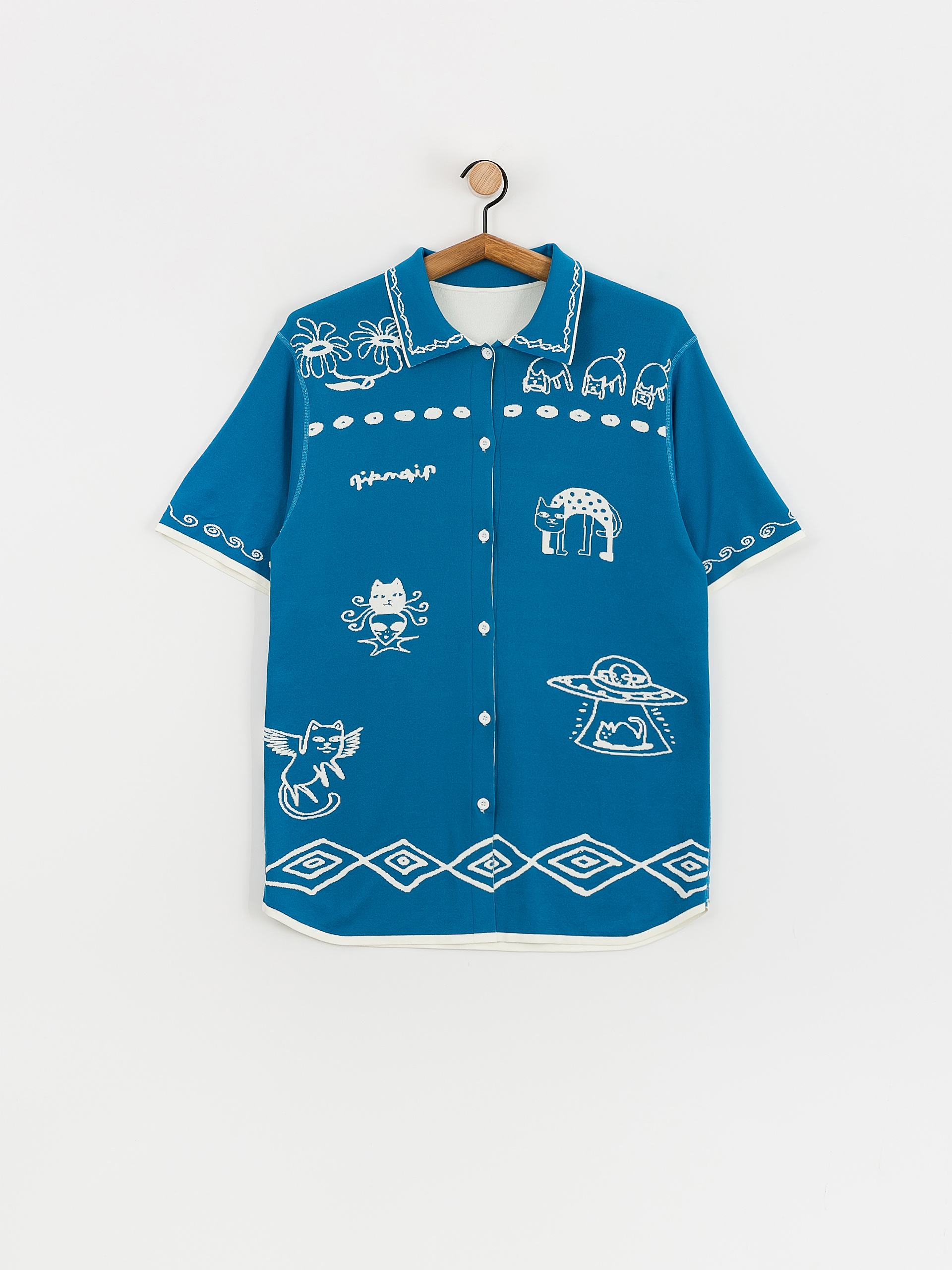 RipNDip Hemd Blonded Knitted Button (off white)