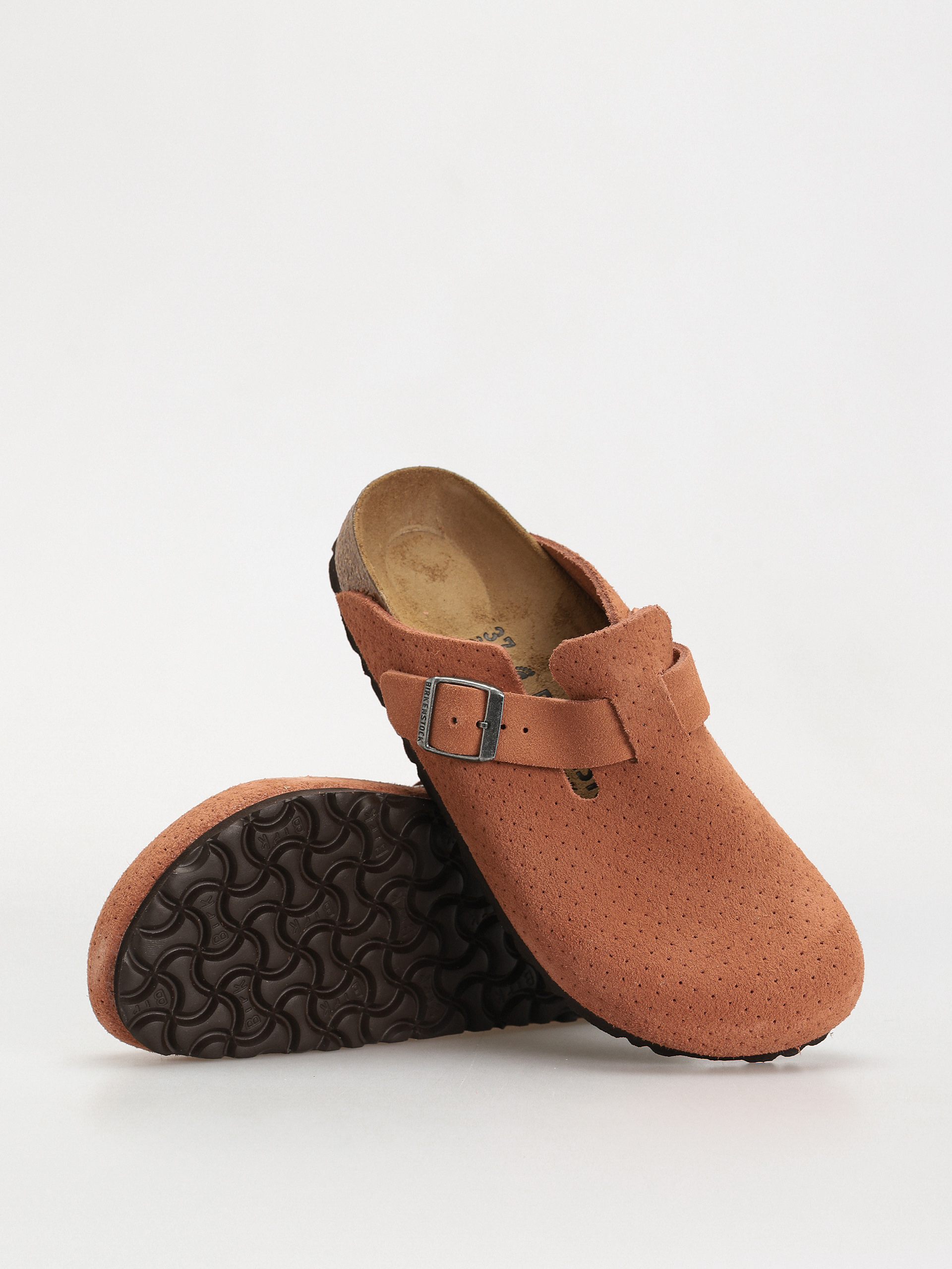 Birkenstock Boston Suede Embossed Narrow Wmn Flip-flops