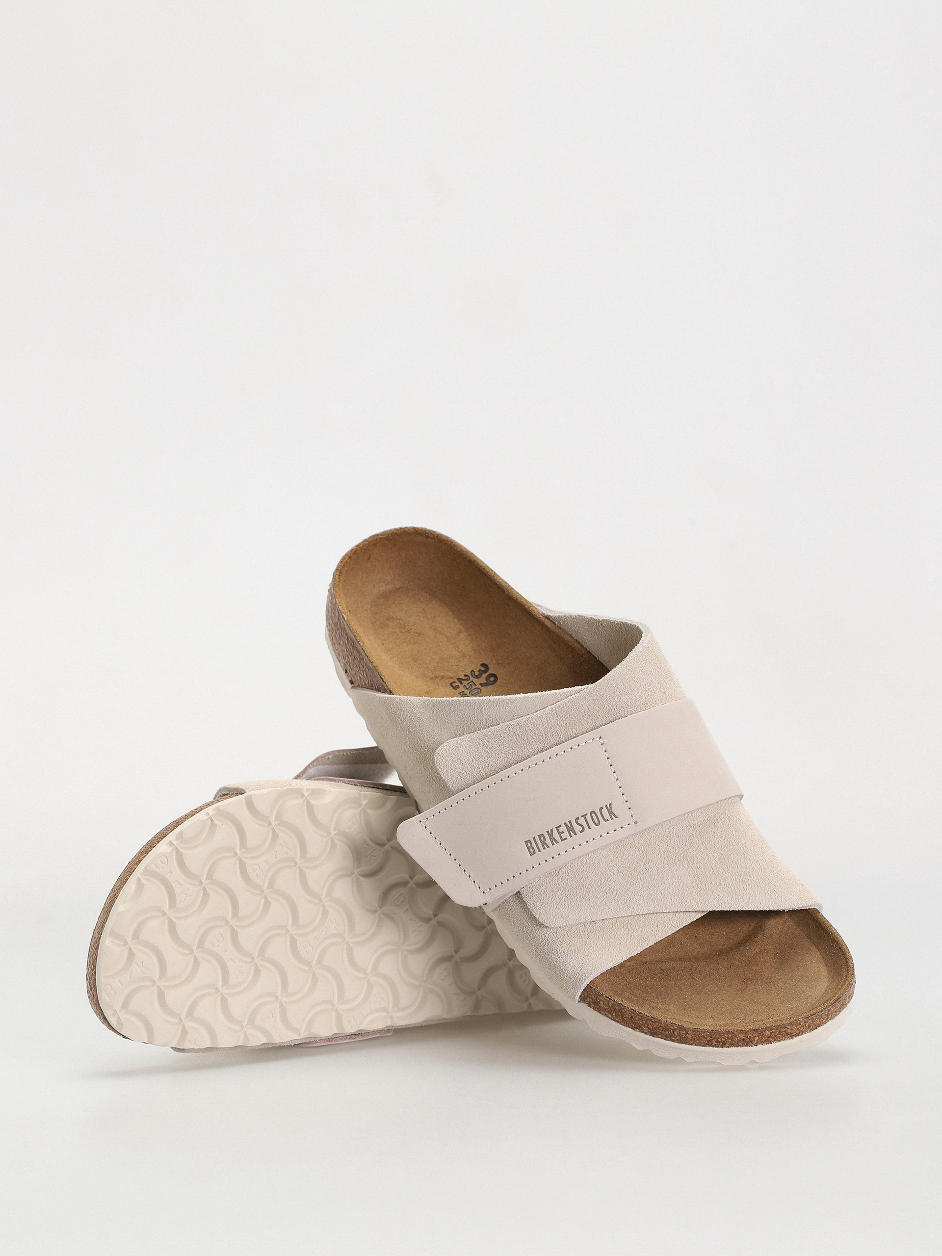 Birkenstock Kyoto Nubuck Suede Leather Narrow Wmn Flip Flops (antique white)