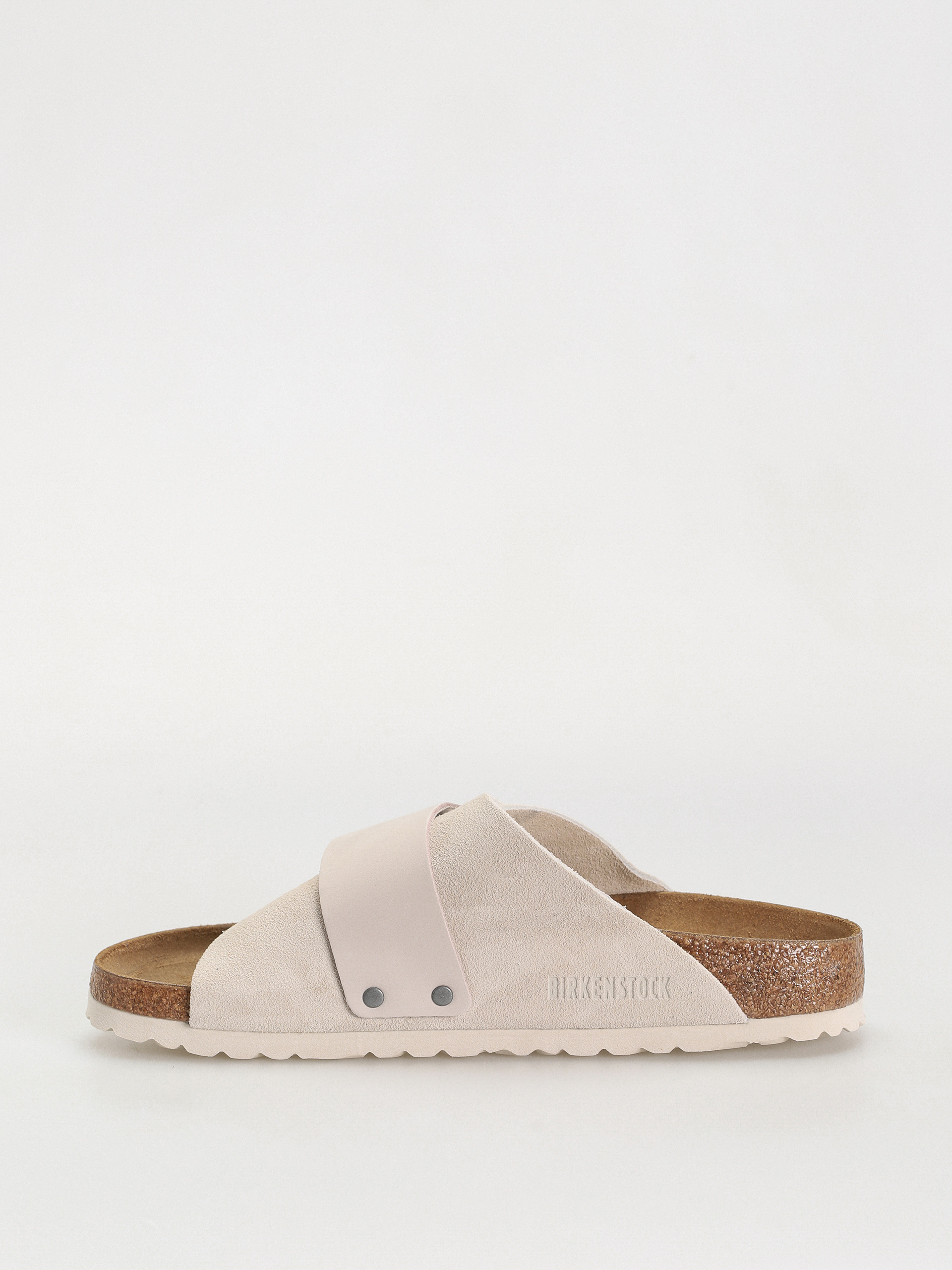 Birkenstock Kyoto Nubuck Suede Leather Narrow Wmn Flip Flops (antique white)