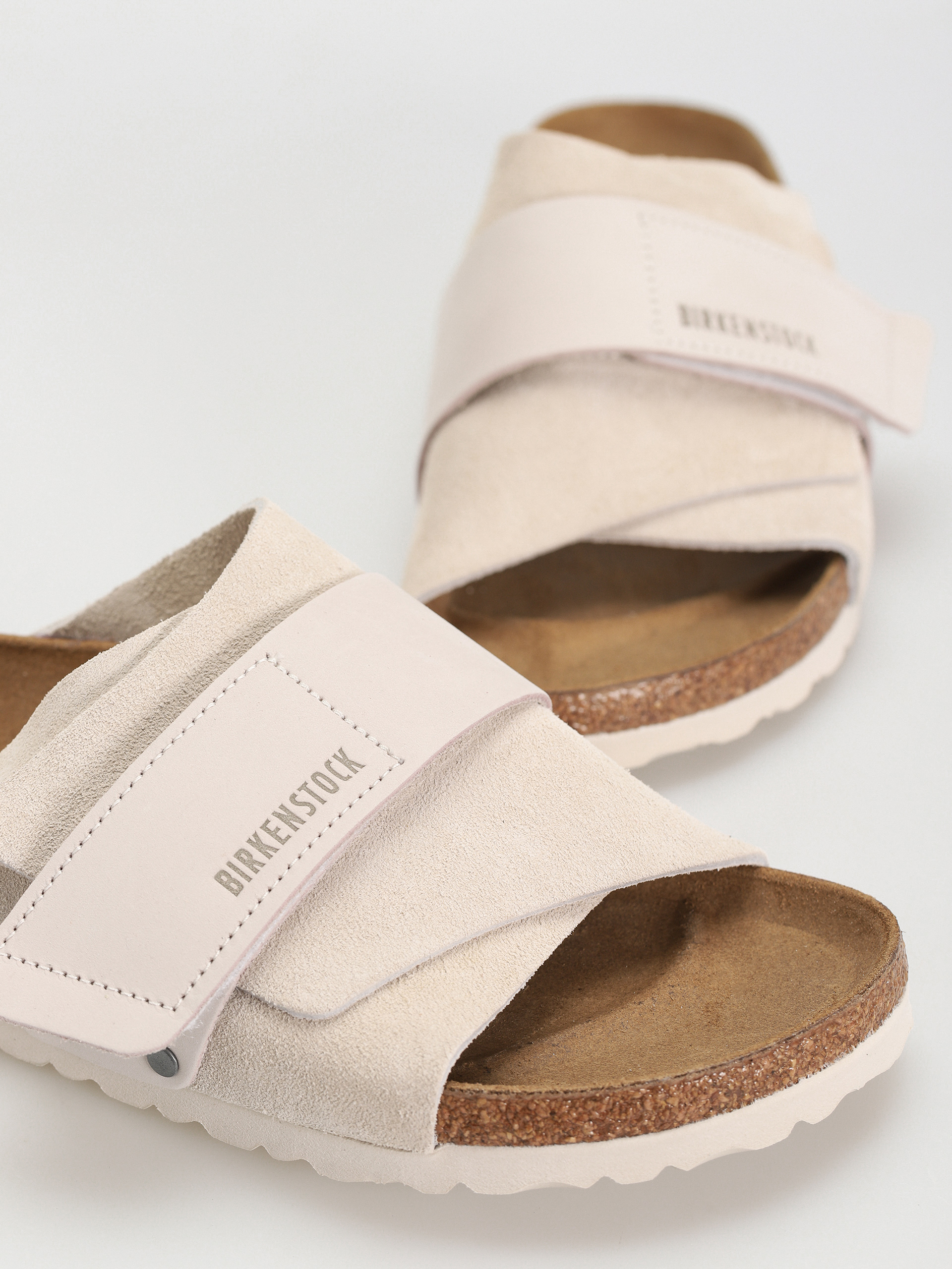 Birkenstock Kyoto Nubuck Suede Leather Narrow Wmn Flip-flops (antique white)
