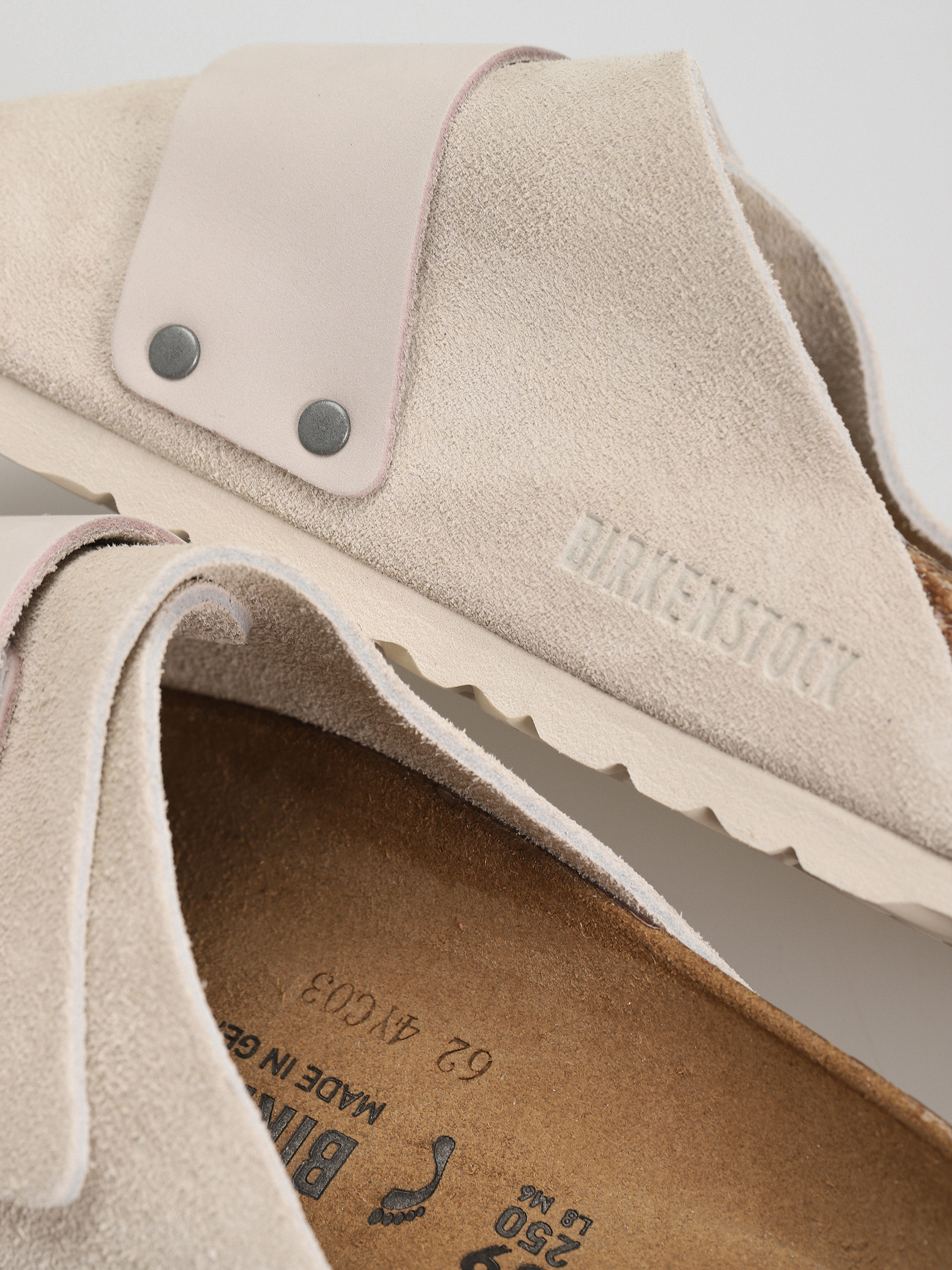Birkenstock Kyoto Nubuck Suede Leather Narrow Wmn Flip-flops (antique white)