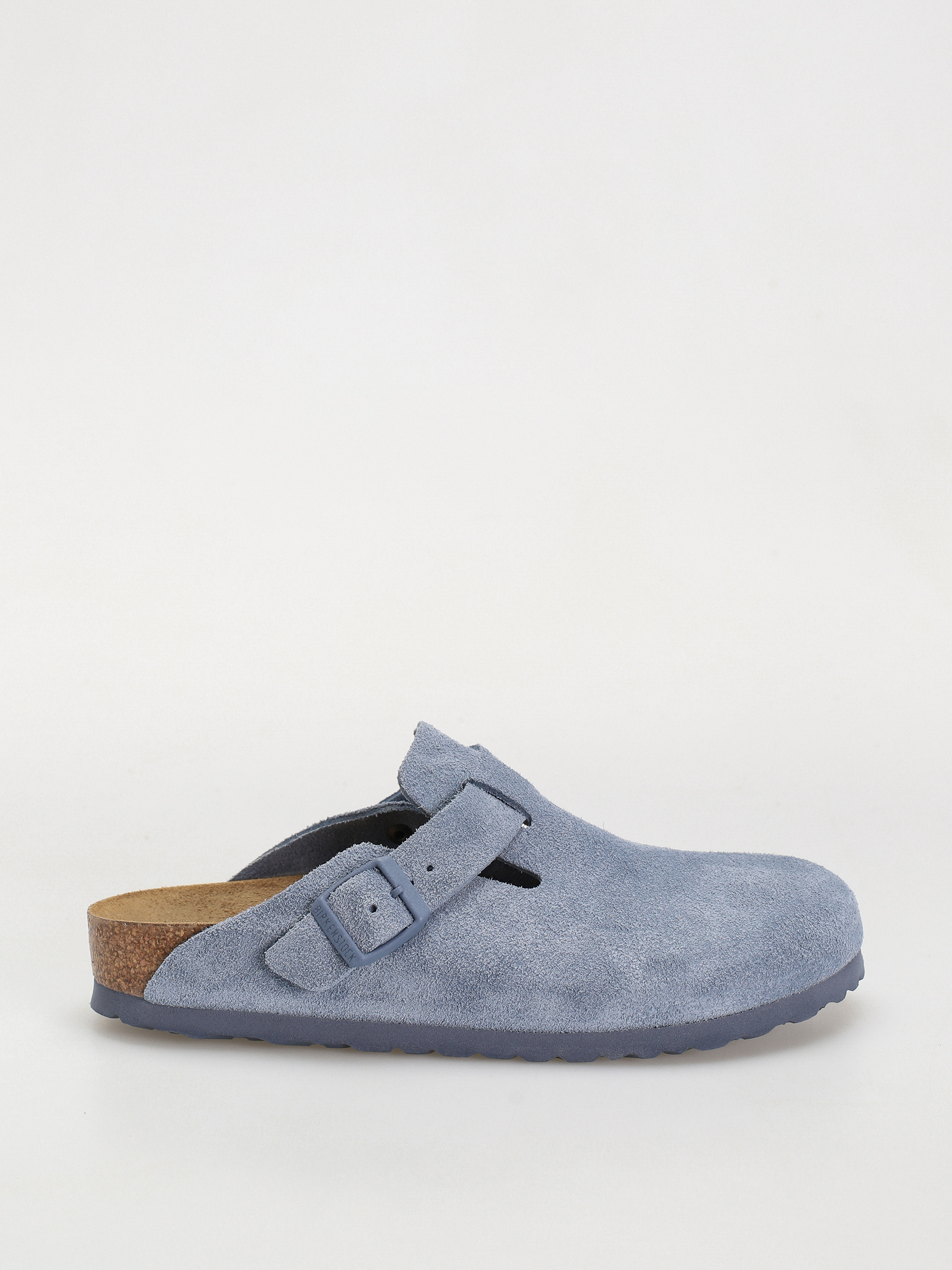 Birkenstock Boston Suede Leather Narrow Wmn Flip-flops (elemental blue)