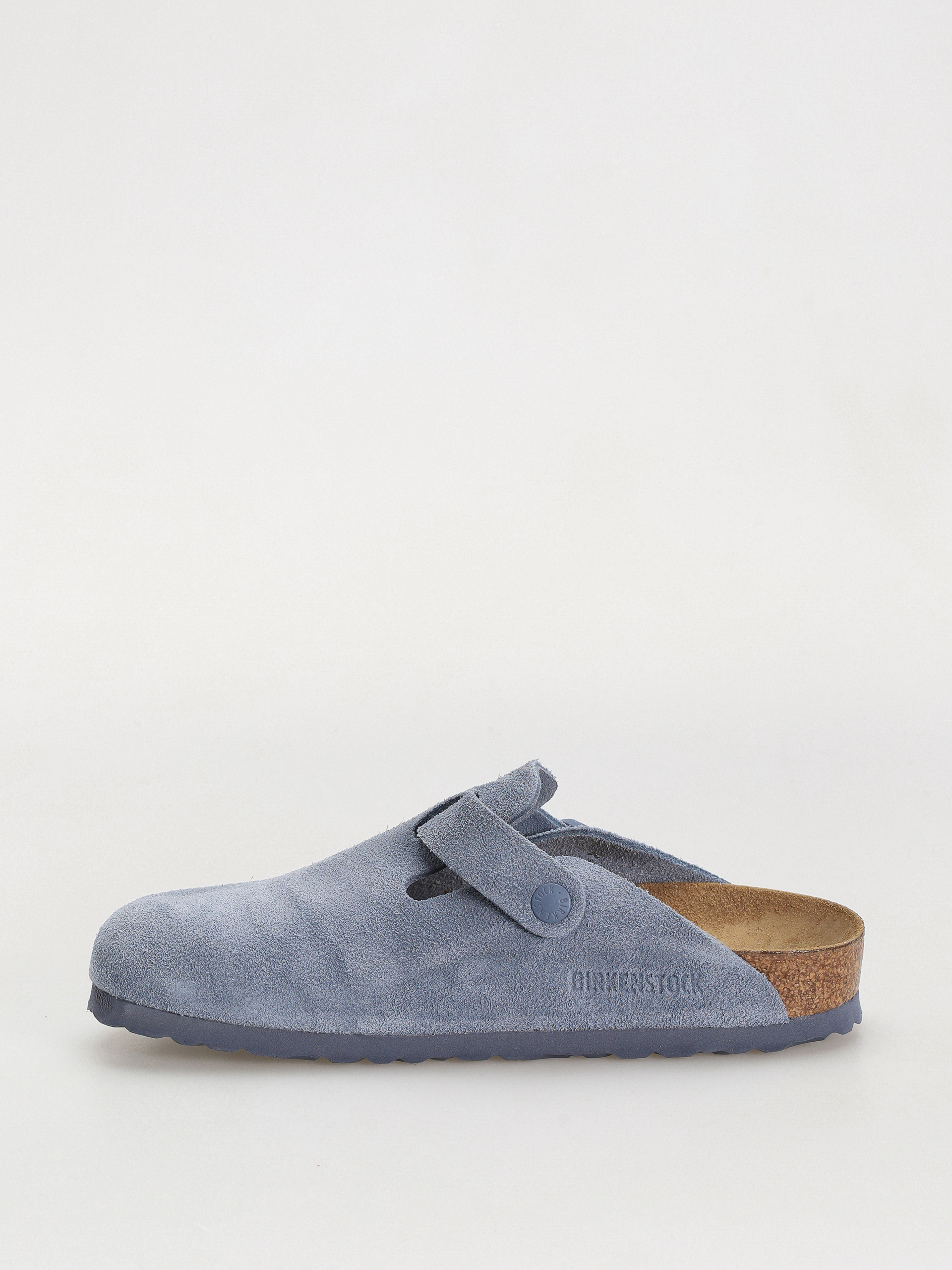 Birkenstock Boston Suede Leather Narrow Wmn Flip-flops (elemental blue)