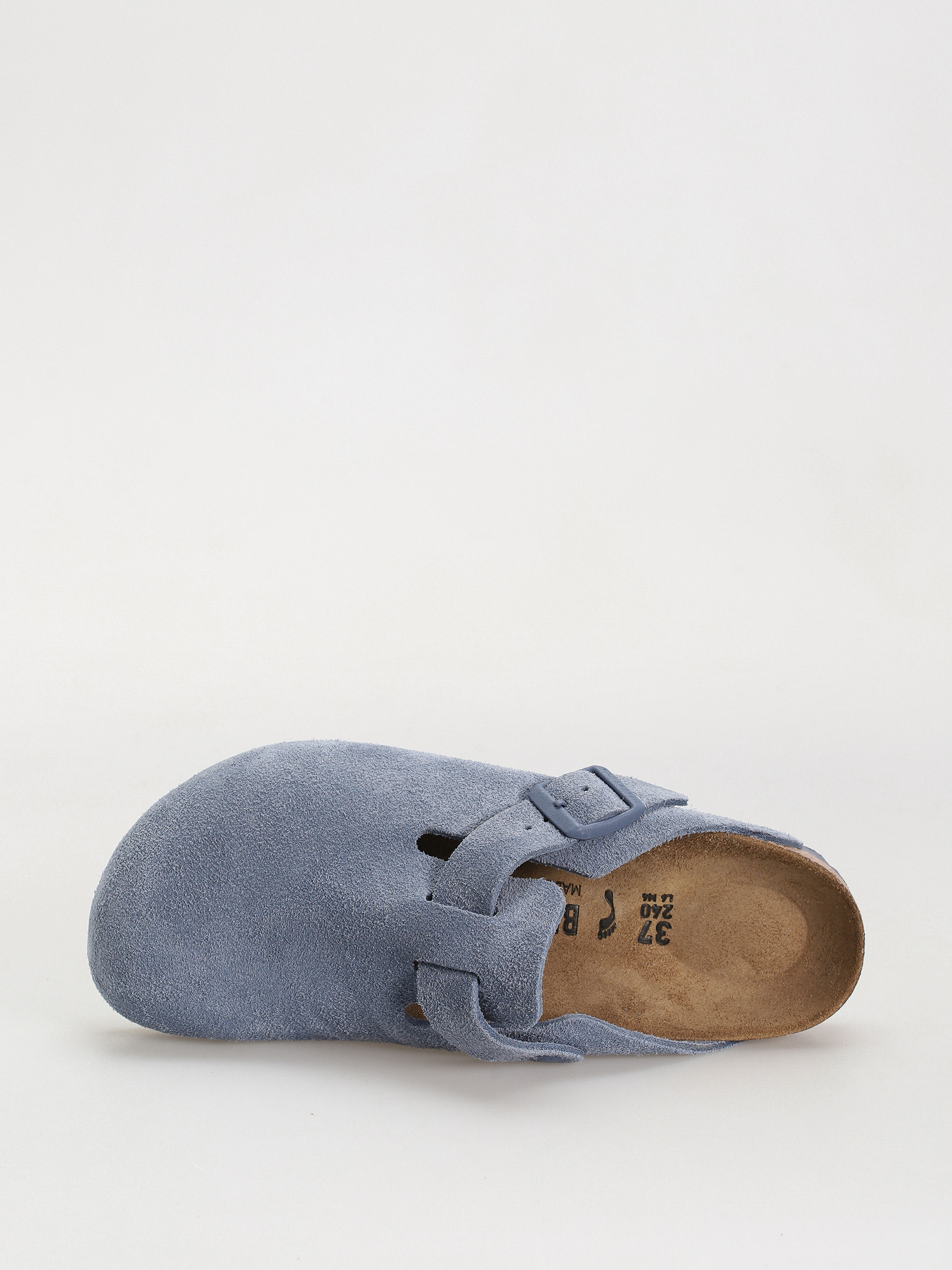 Birkenstock Boston Suede Leather Narrow Wmn Flip-flops (elemental blue)