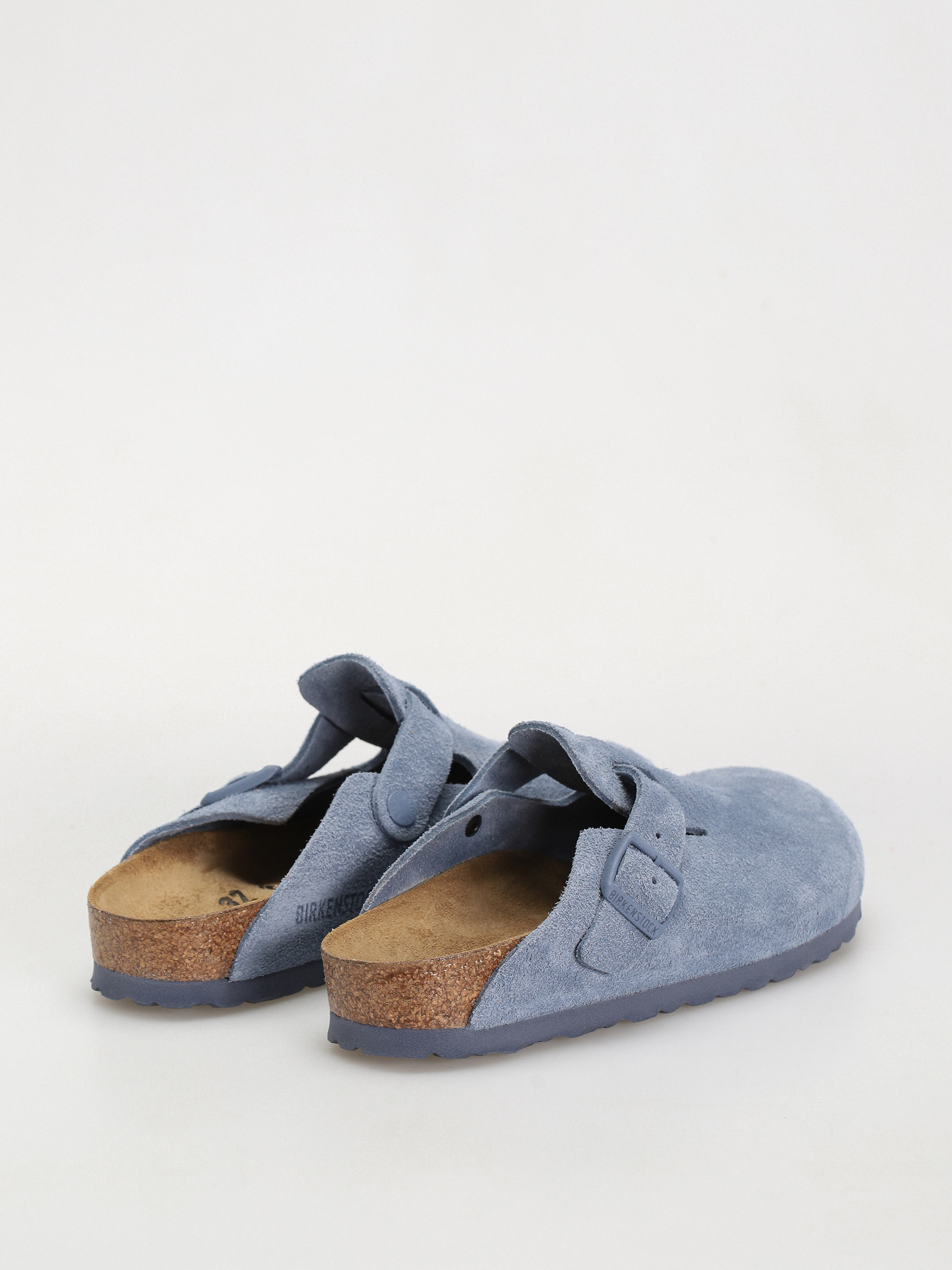 Birkenstock Boston Suede Leather Narrow Wmn Flip-flops (elemental blue)