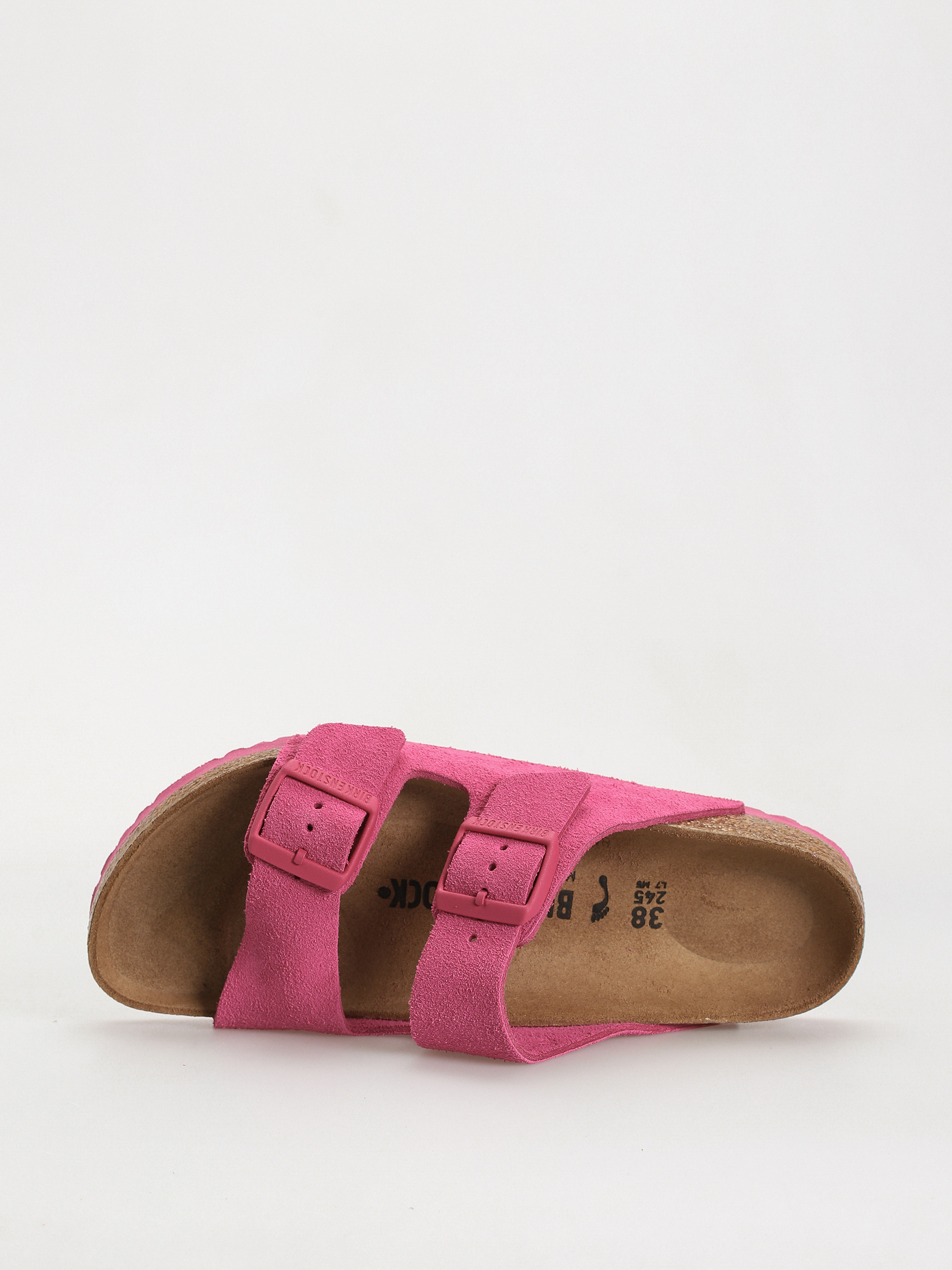 Birkenstock Arizona Suede Leather Narrow Wmn Flip Flops (fuchsia tulip)