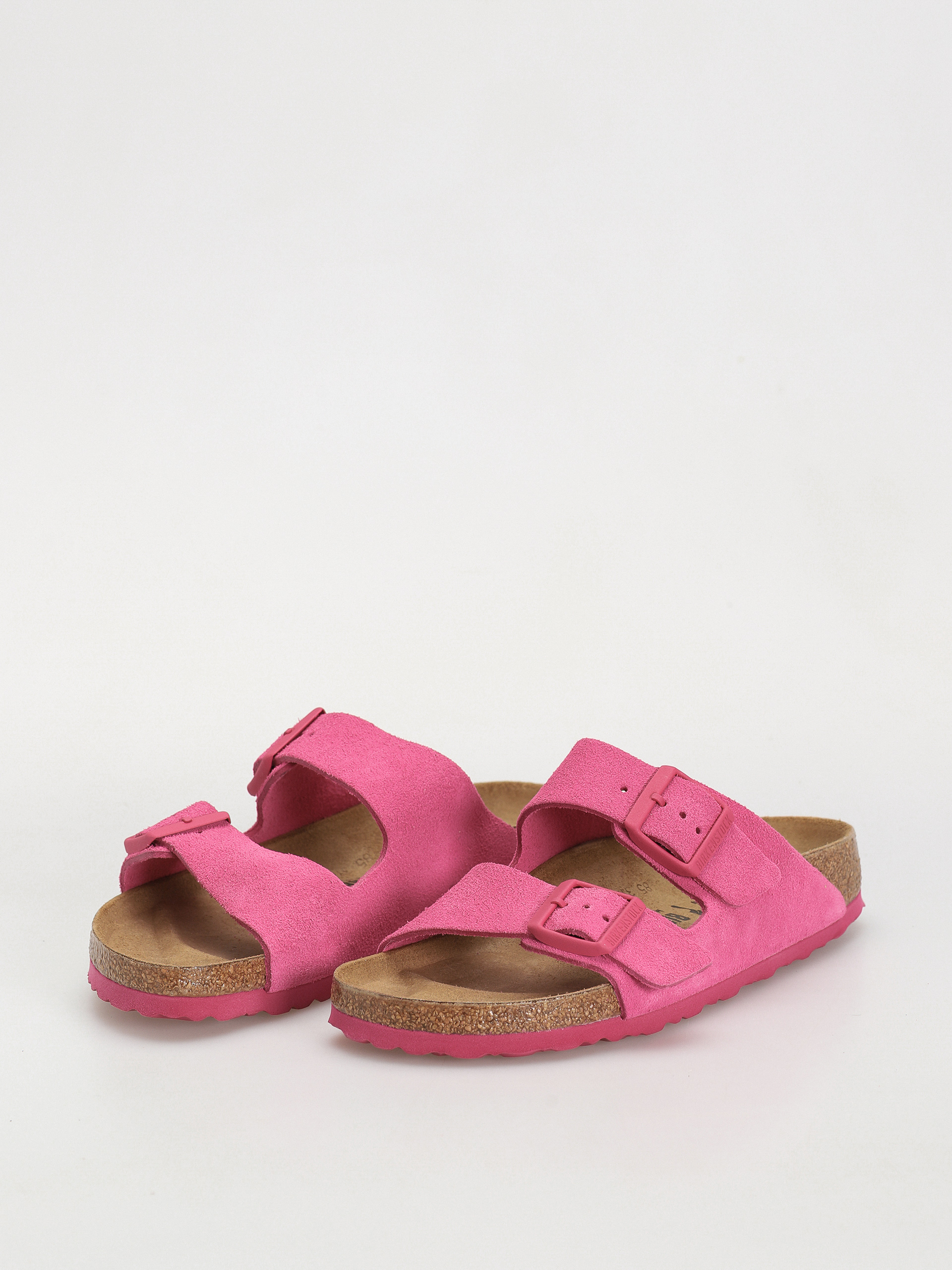 Birkenstock Arizona Suede Leather Narrow Wmn Flip-flops (fuchsia tulip)