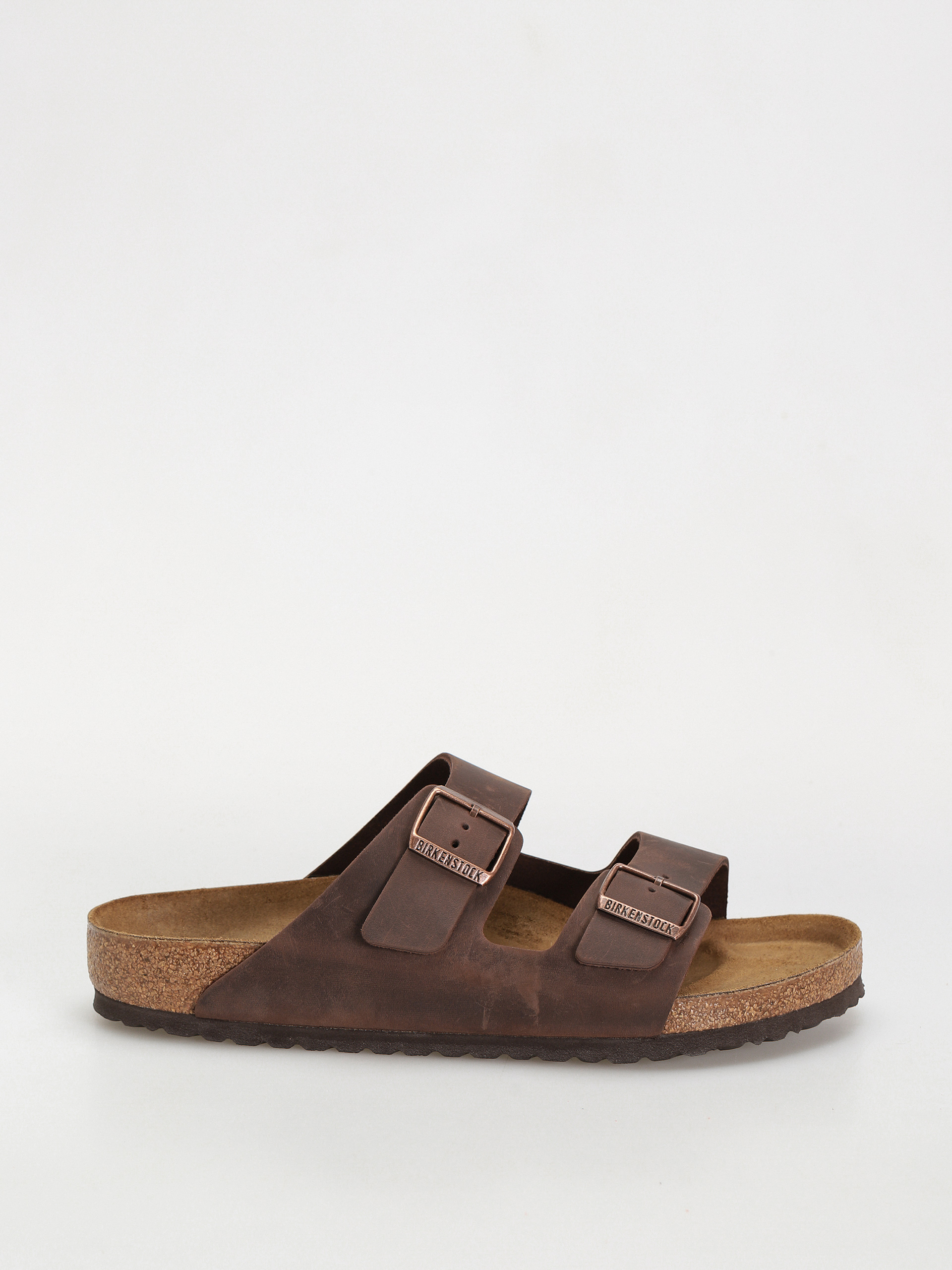 Birkenstock Arizona Oiled Leather Regular Flip Flops (habana)