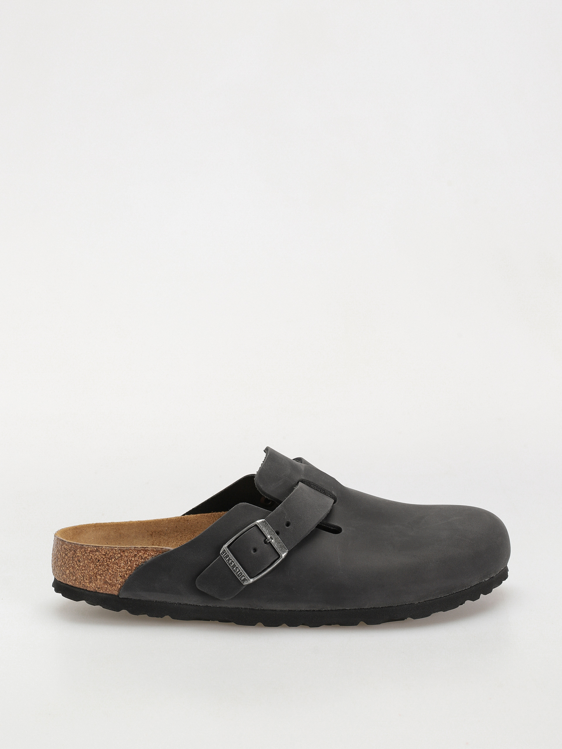 Birkenstock Boston Oiled Leather Narrow Wmn Flip-flops (black)