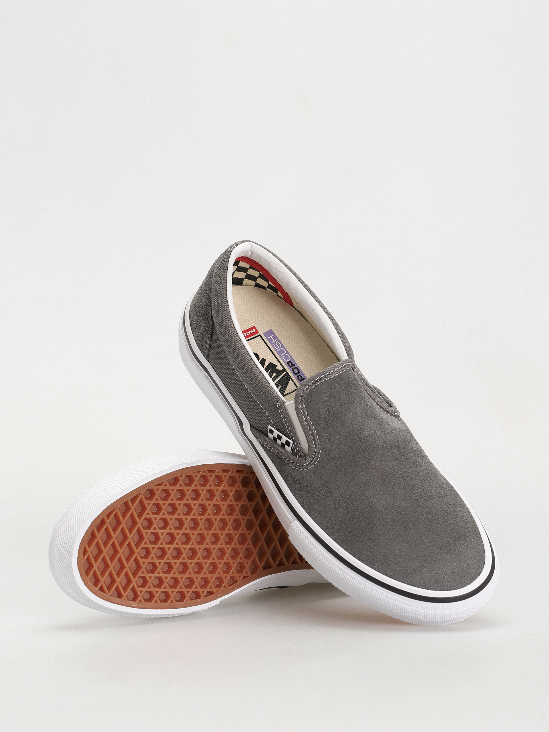 Vans Skate Slip On Shoes (pewter/white)
