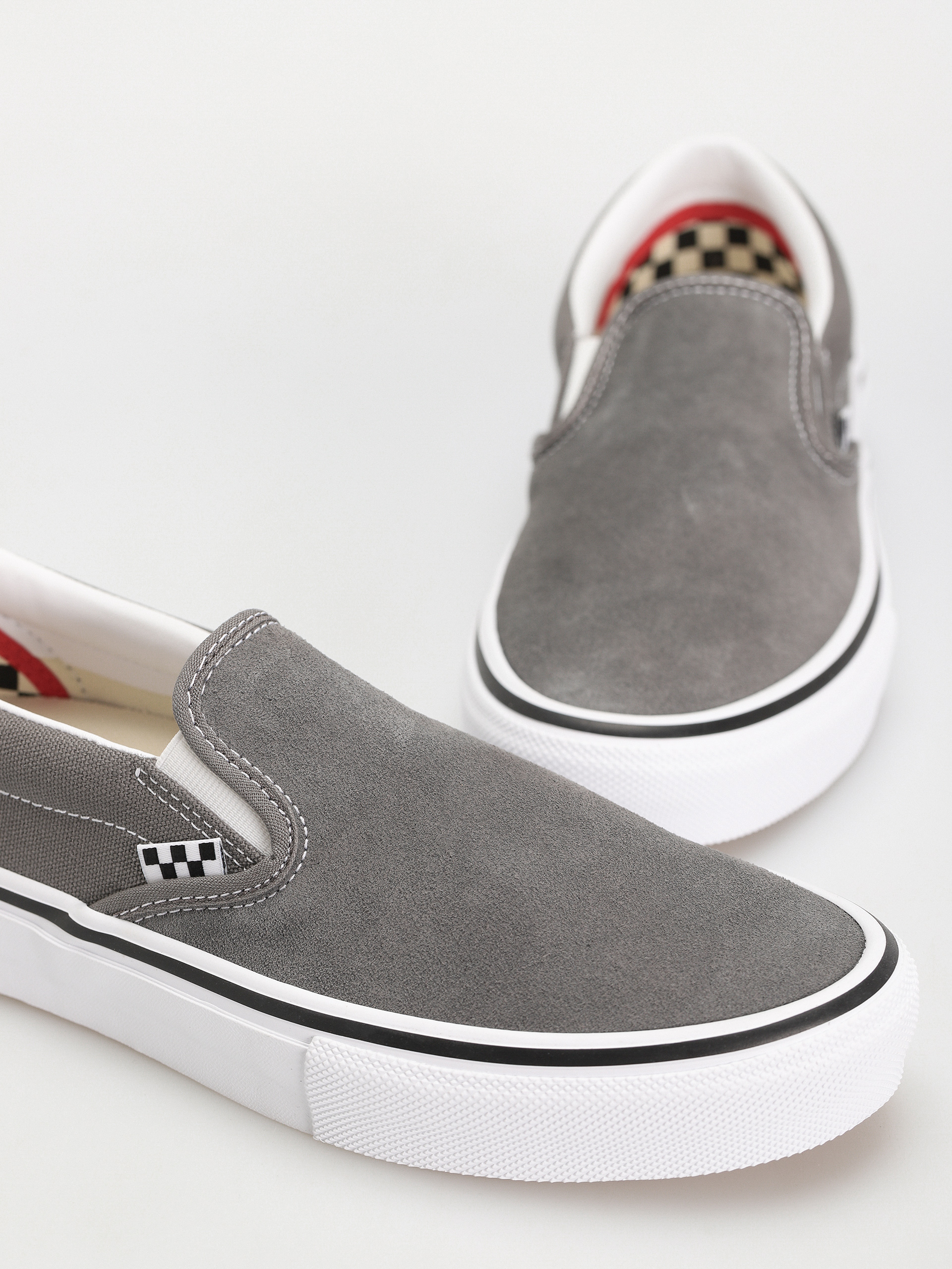 Vans Skate Slip On Shoes (pewter/white)