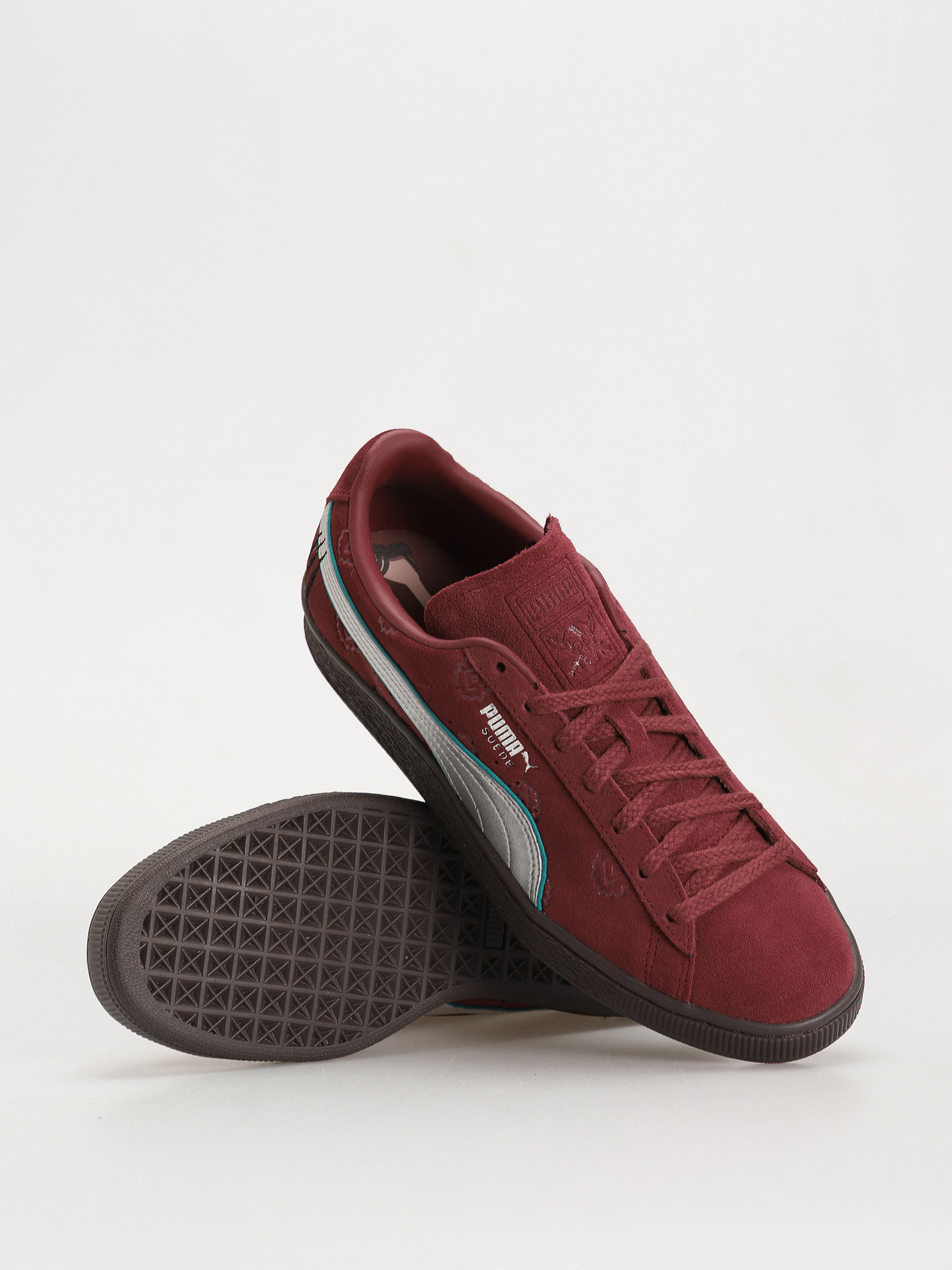 Puma X One Piece Suede 2 Shoes burgundy red