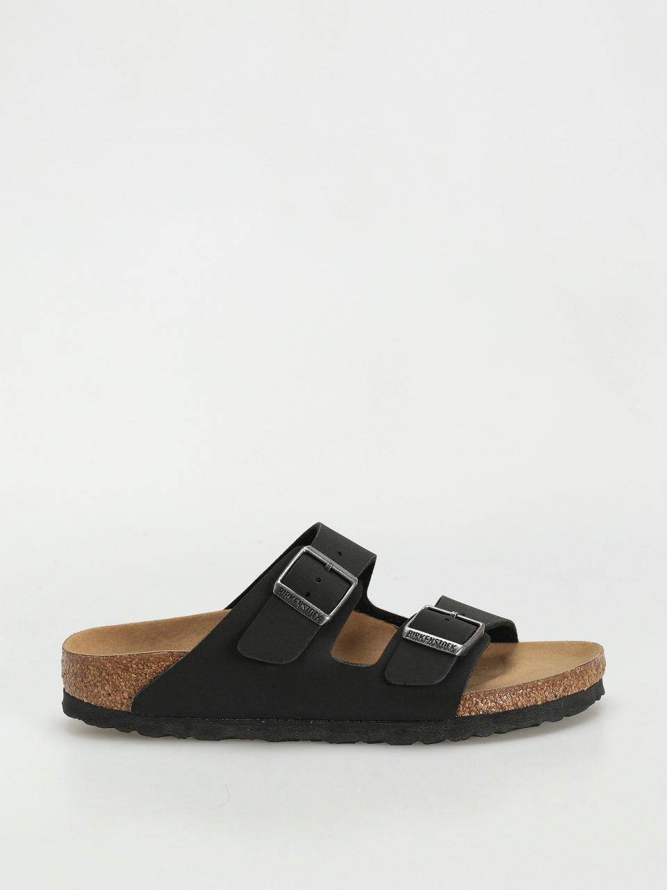 Birkenstock Arizona Birko Flor Nubuck Narrow Wmn Flip Flops (black)