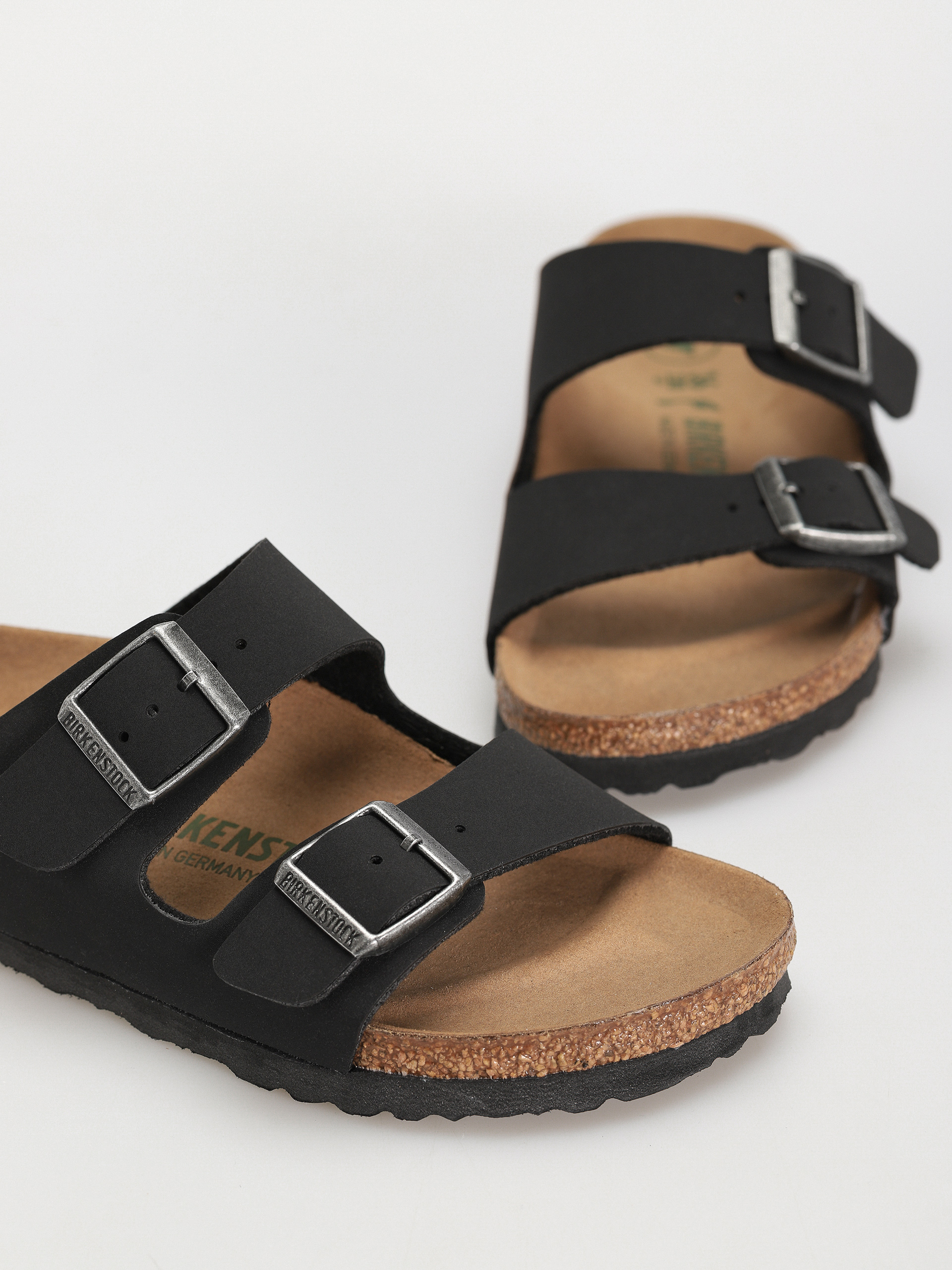 Birkenstock Arizona Birko Flor Nubuck Narrow Wmn Flip-flops (black)