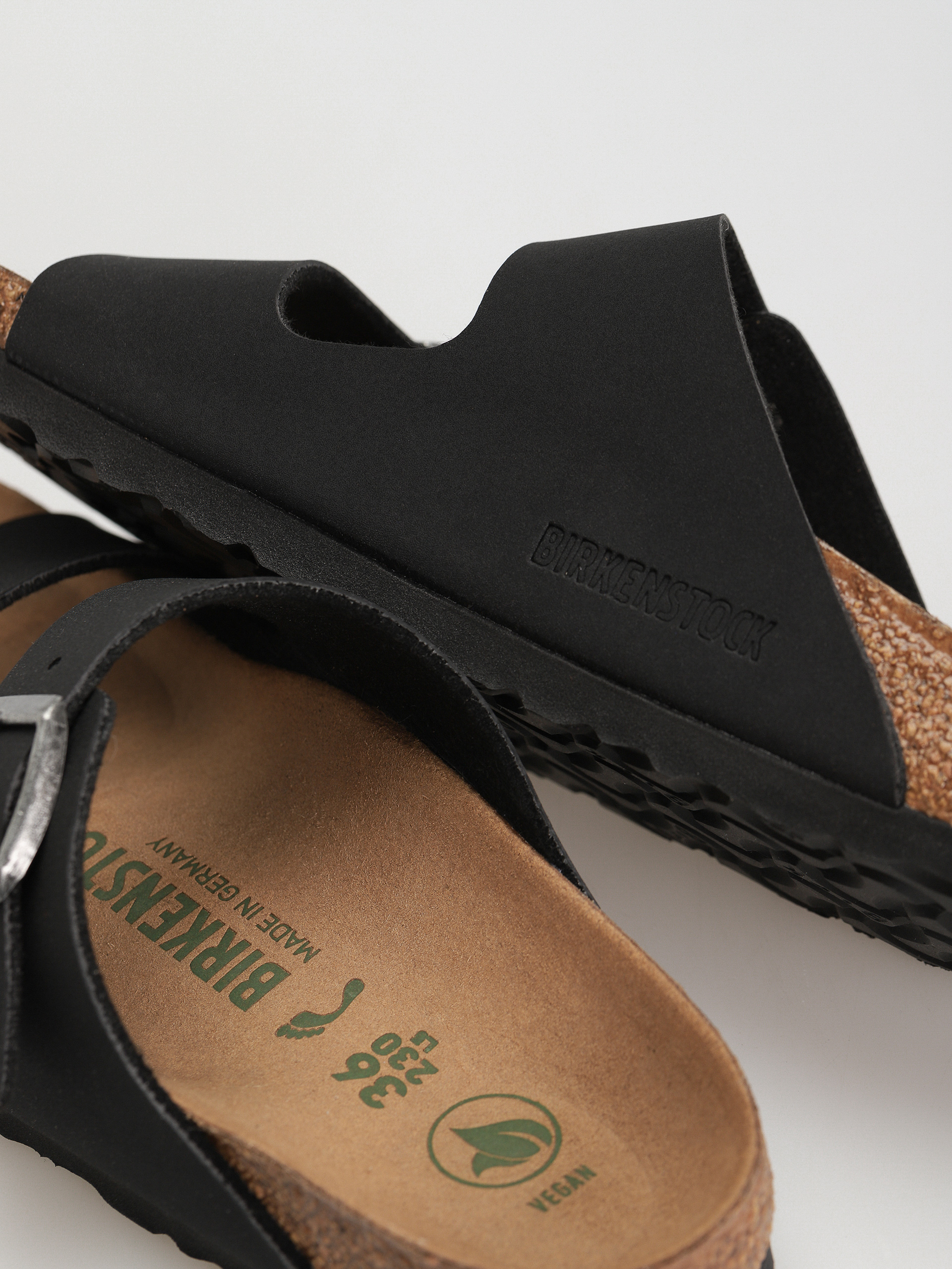 Birkenstock Arizona Birko Flor Nubuck Narrow Wmn Flip Flops (black)