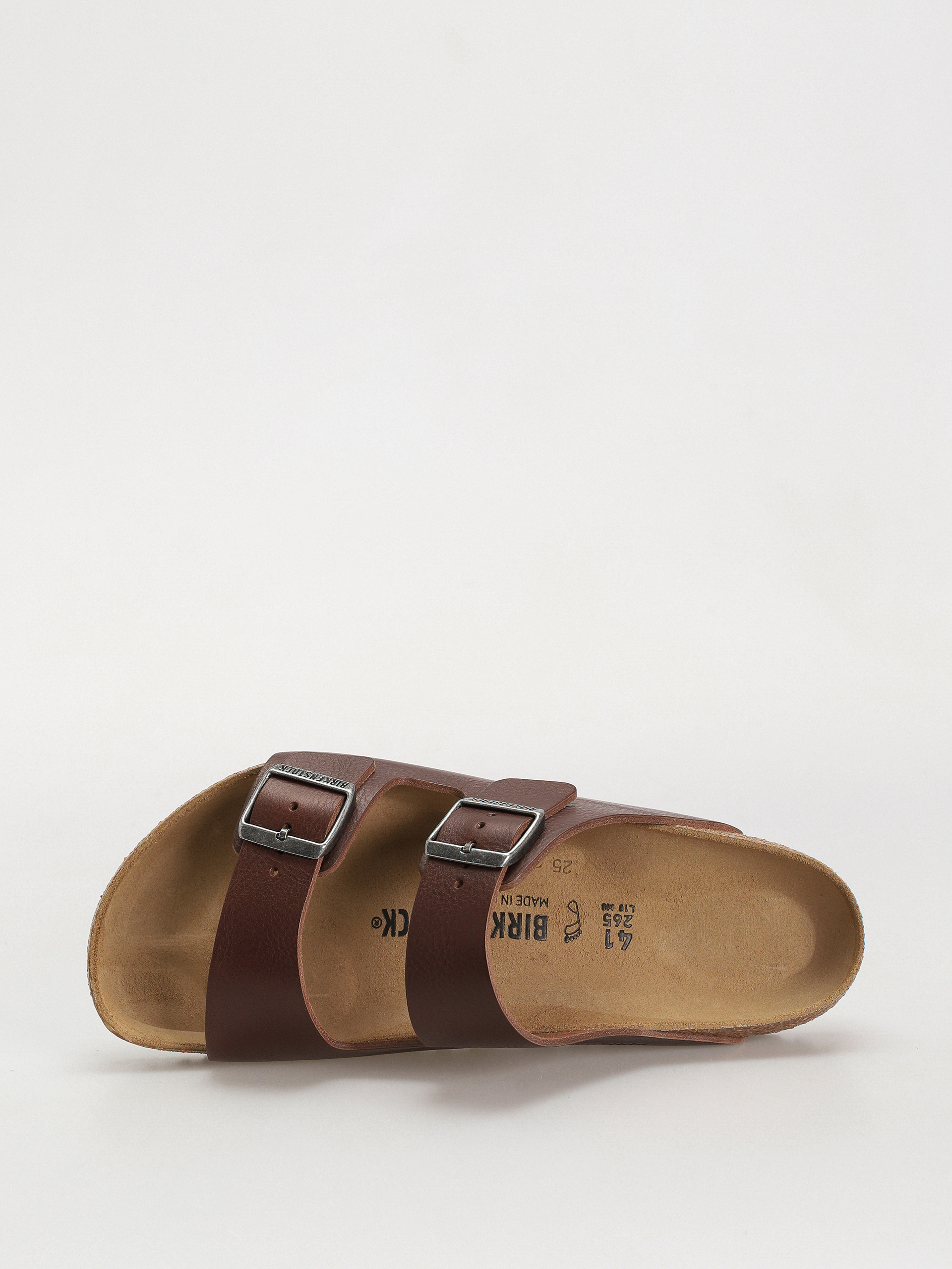 Birkenstock Arizona Grip Natural Leather Regular Flip Flops (vintage wood roast)