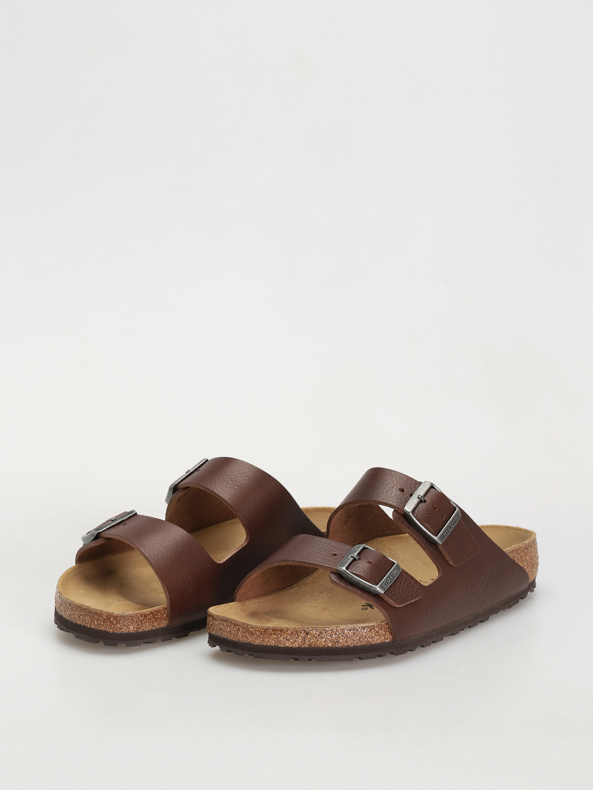 Birkenstock Arizona Grip Natural Leather Regular Flip Flops (vintage wood roast)