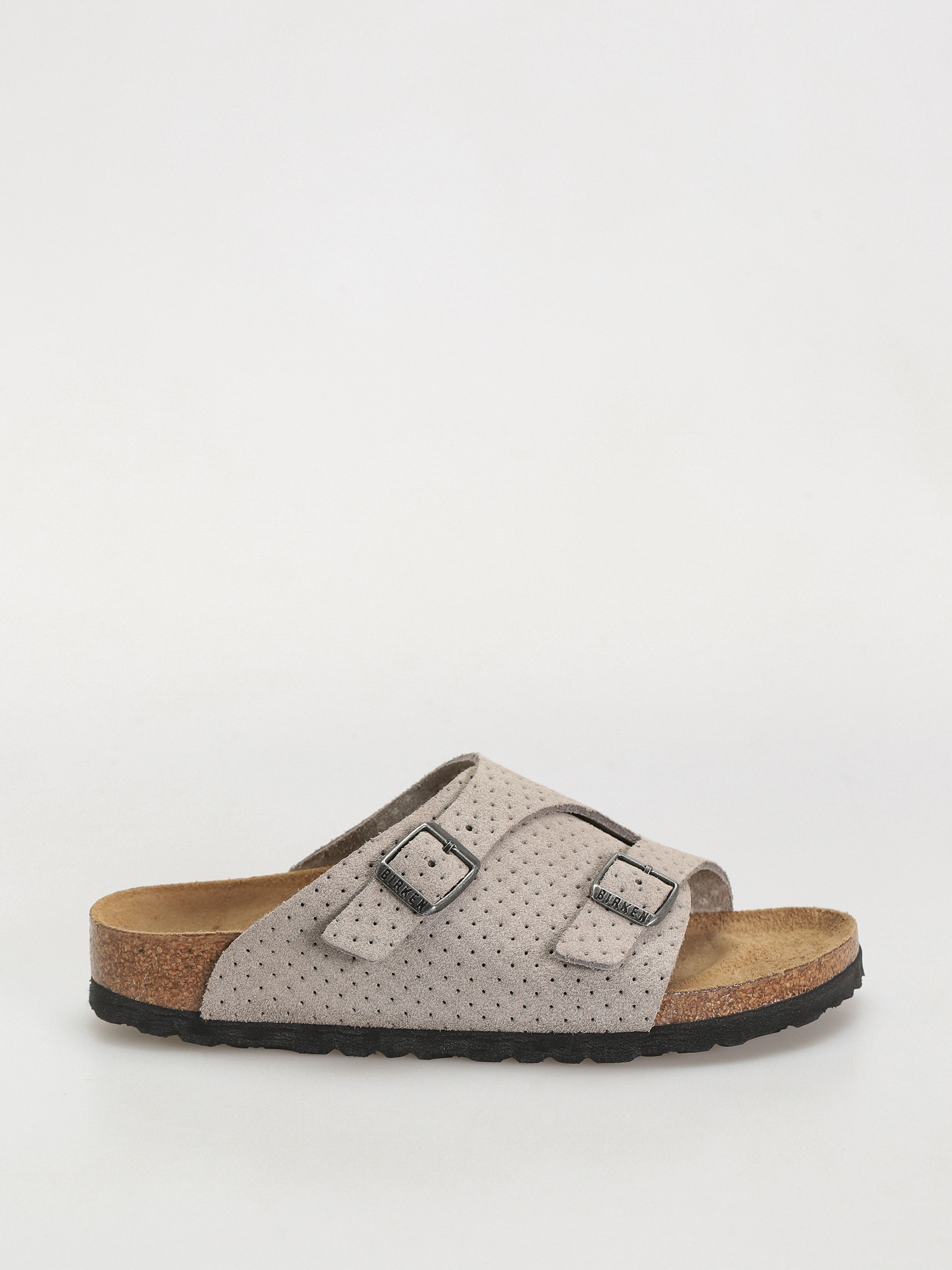 Birkenstock Zurich Suede Embossed Narrow Wmn Flip-flops grey
