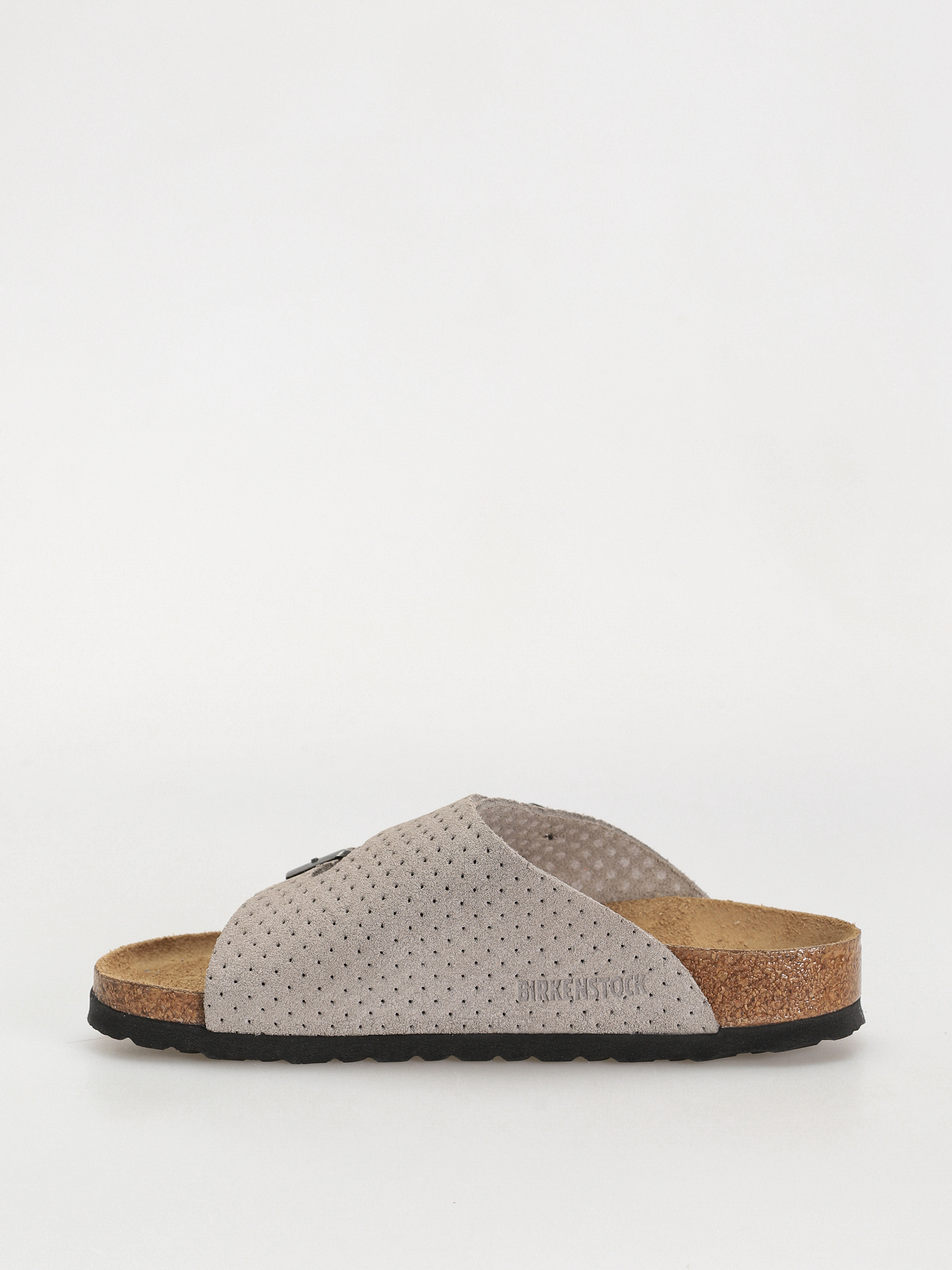 Birkenstock Zurich Suede Embossed Narrow Wmn Flip-flops (emboss dots stone coin)