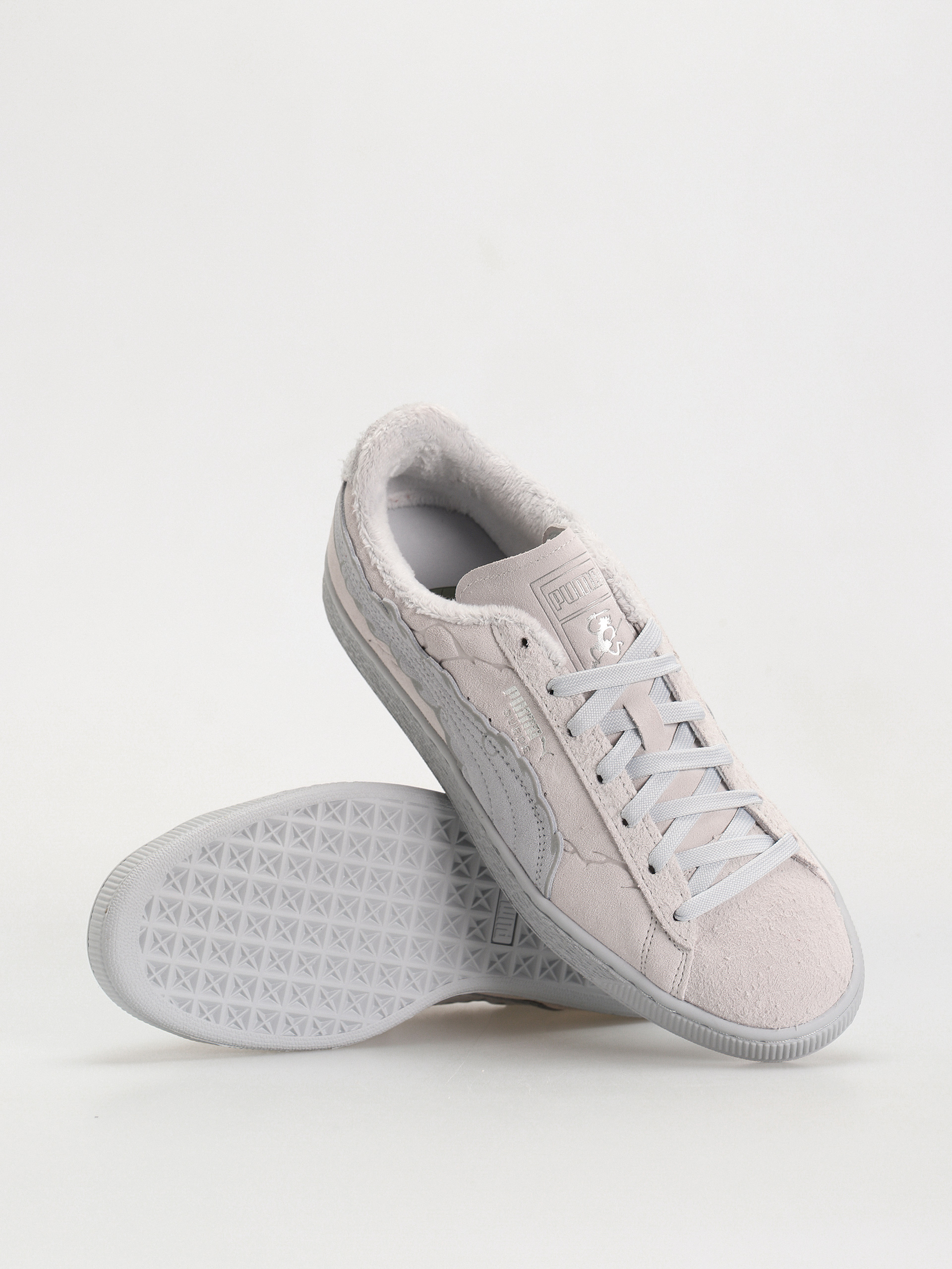 Gray suede puma shoes best sale