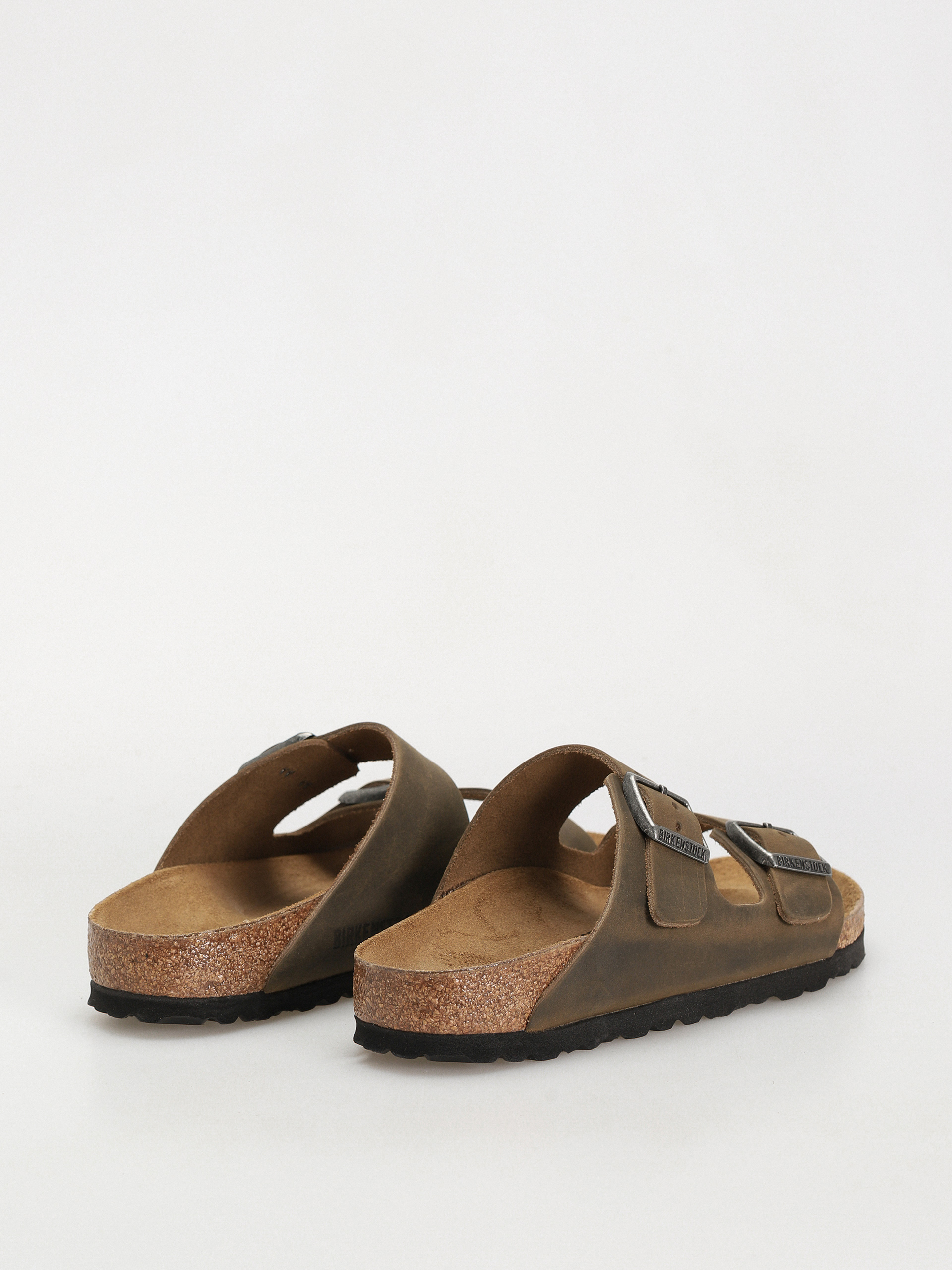 Birkenstock Arizona Oiled Leather Narrow Wmn Flip Flops (faded khaki)