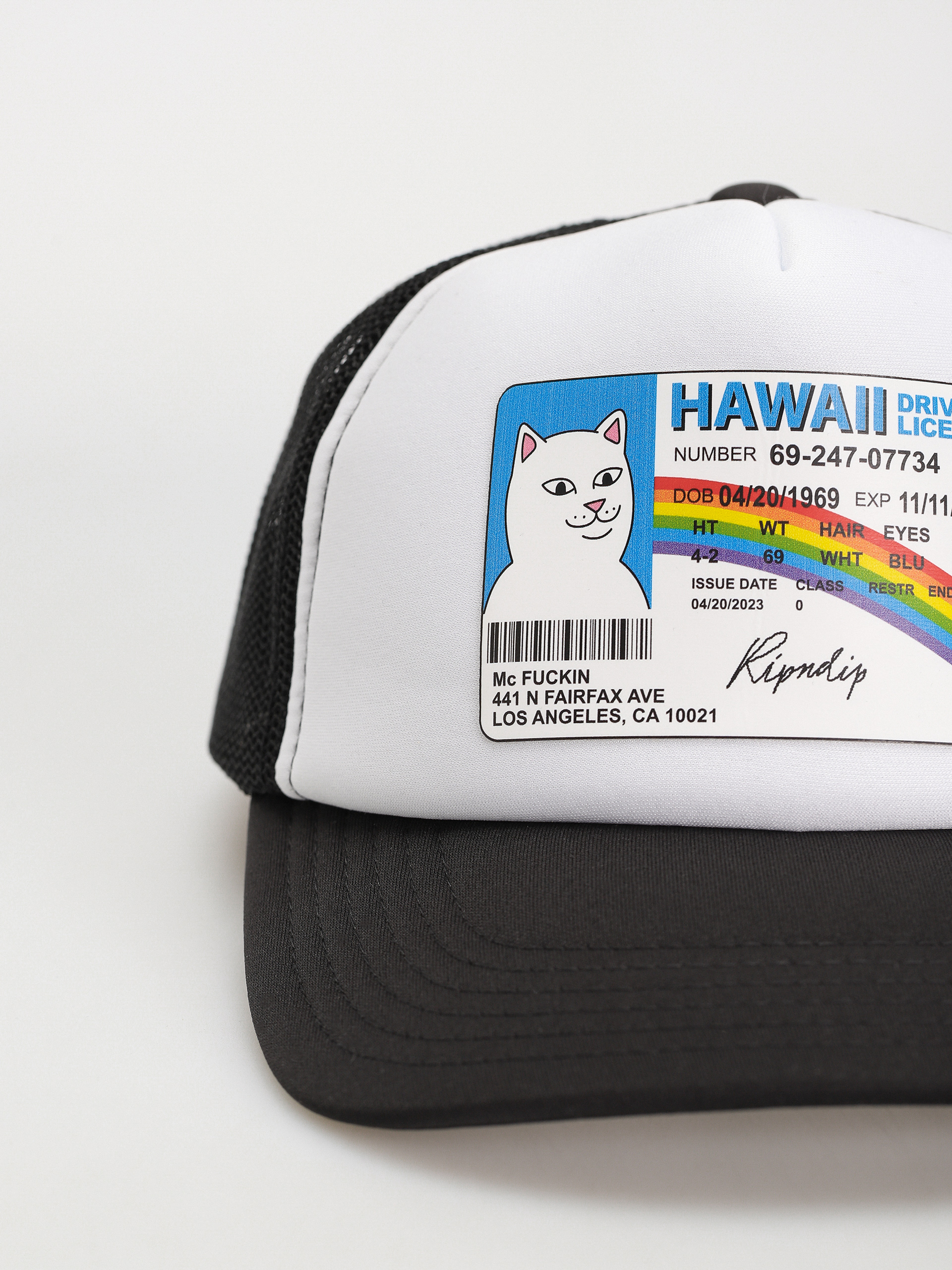 Ripndip Mcfuckin Trucker Hat Cap Black キャップ RipNDip Cap Mcfuckin Trucker - white (black)