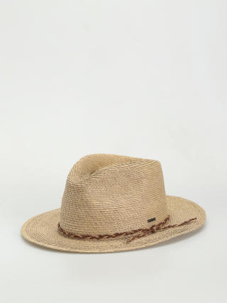 Brixton Messer Western Straw Fedora Hat (sand)