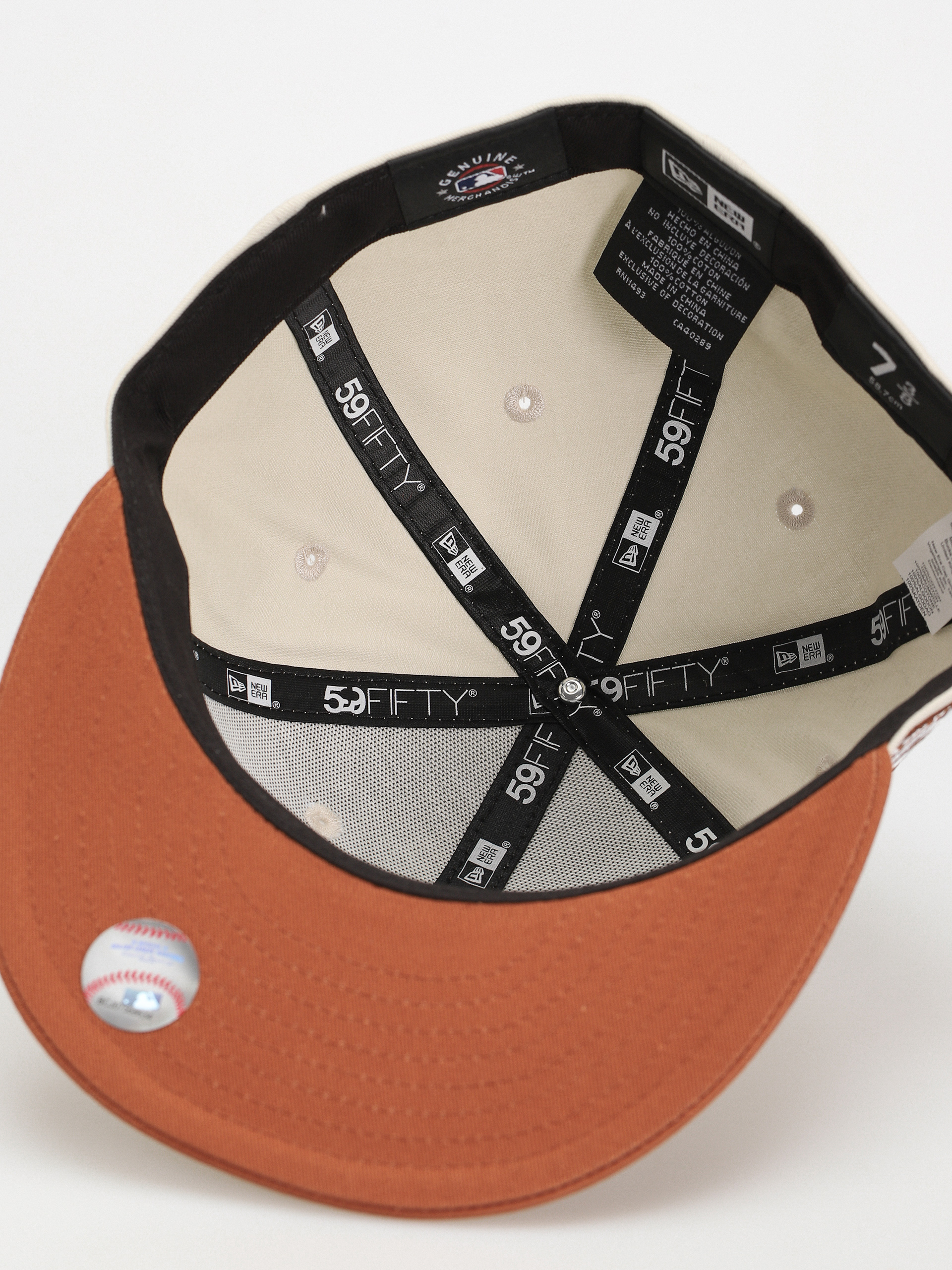 New Era White Crown 59Fifty Pittsburgh Pirates Cap (brown/ivory)