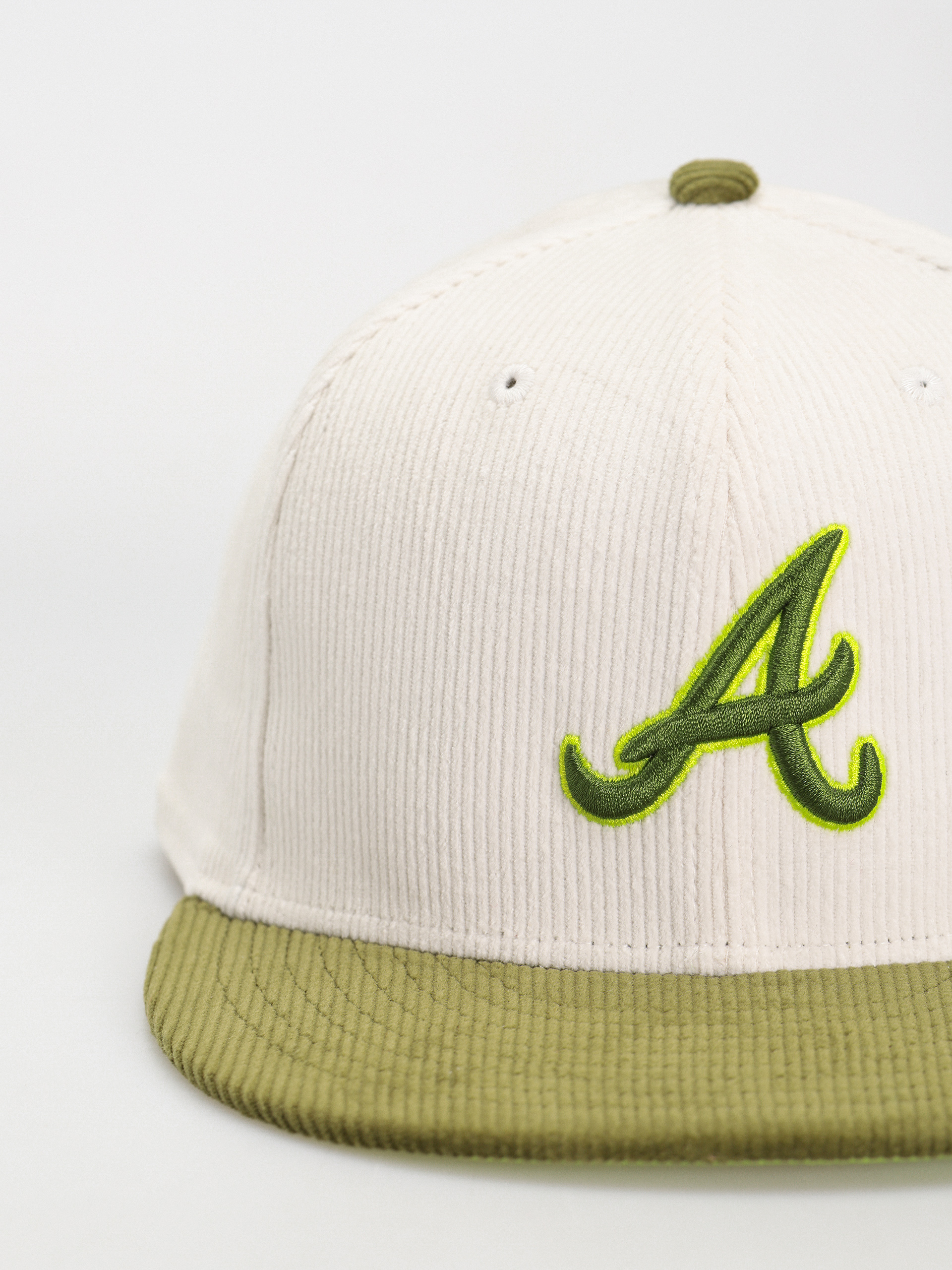 New Era Cord 59Fifty Atlanta Braves Cap WeiB green white