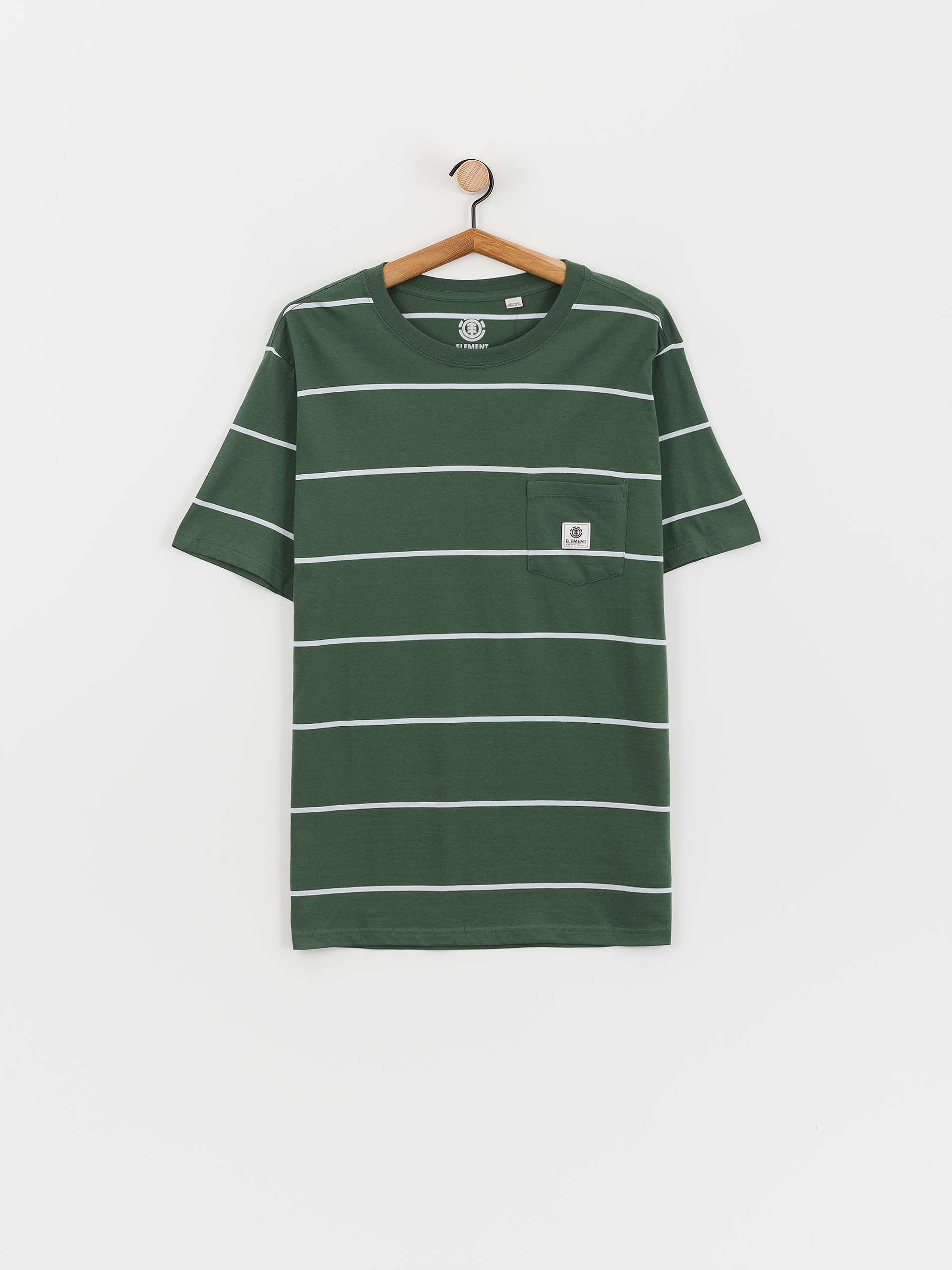 Element Basic Pocket Label T-Shirt (garden topiary stripes)
