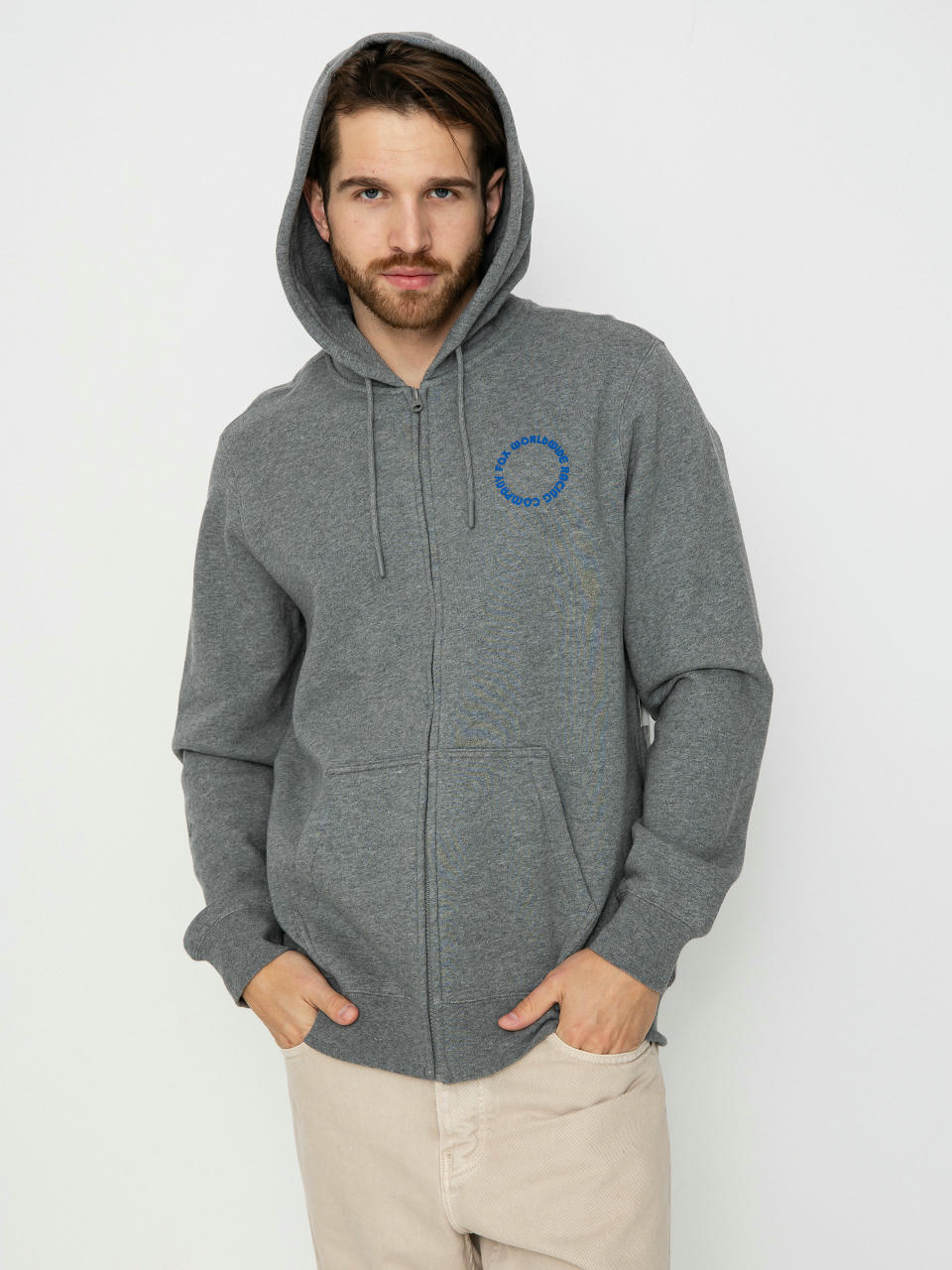 Fox Hoodie Next Level ZHD (heather graphite)