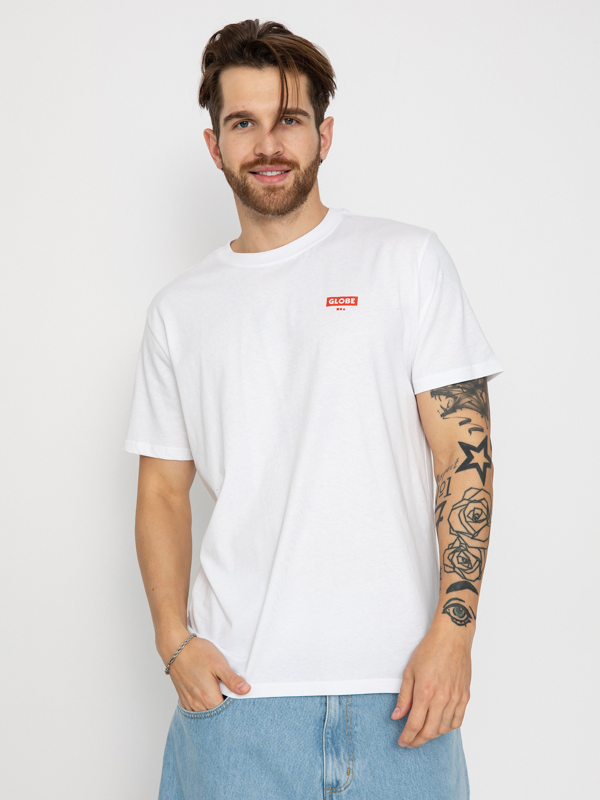 Globe T-Shirt Living Low Velocity (white/red)