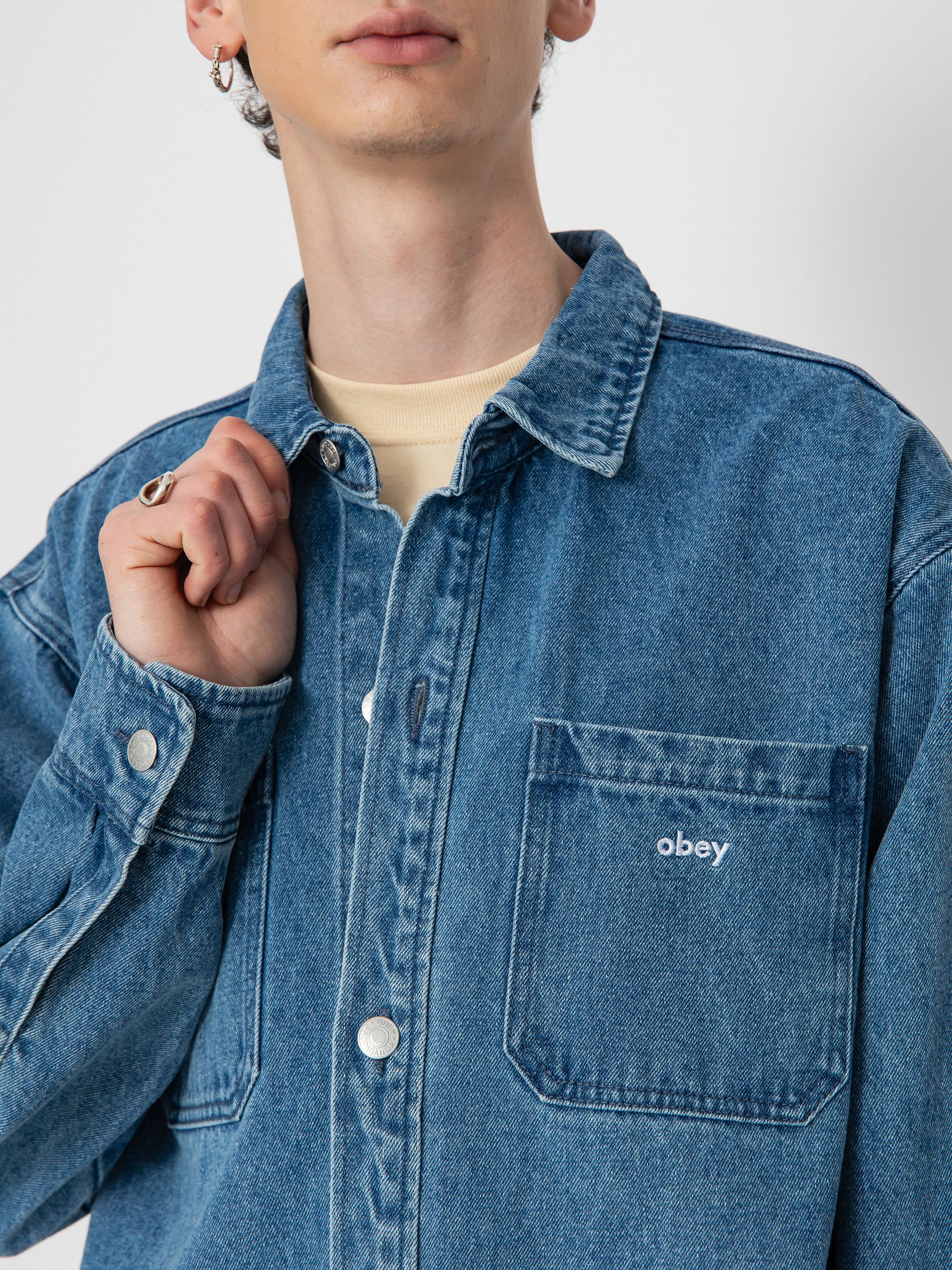 OBEY Winston Jacke (light indigo)