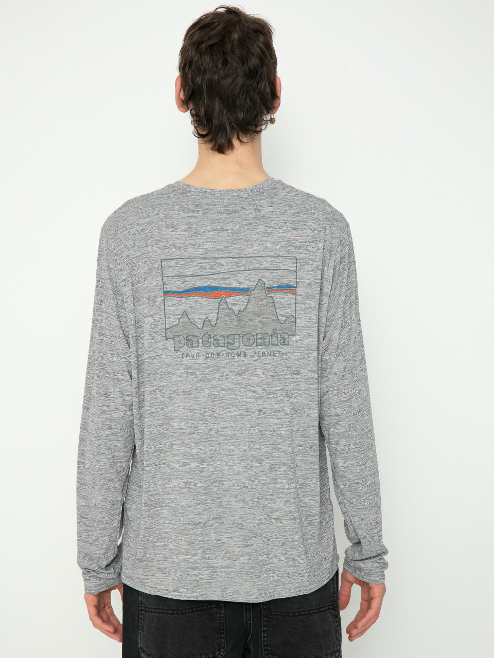 Patagonia Cap Cool Daily Graphic Longsleeve (73 skyline feather grey)