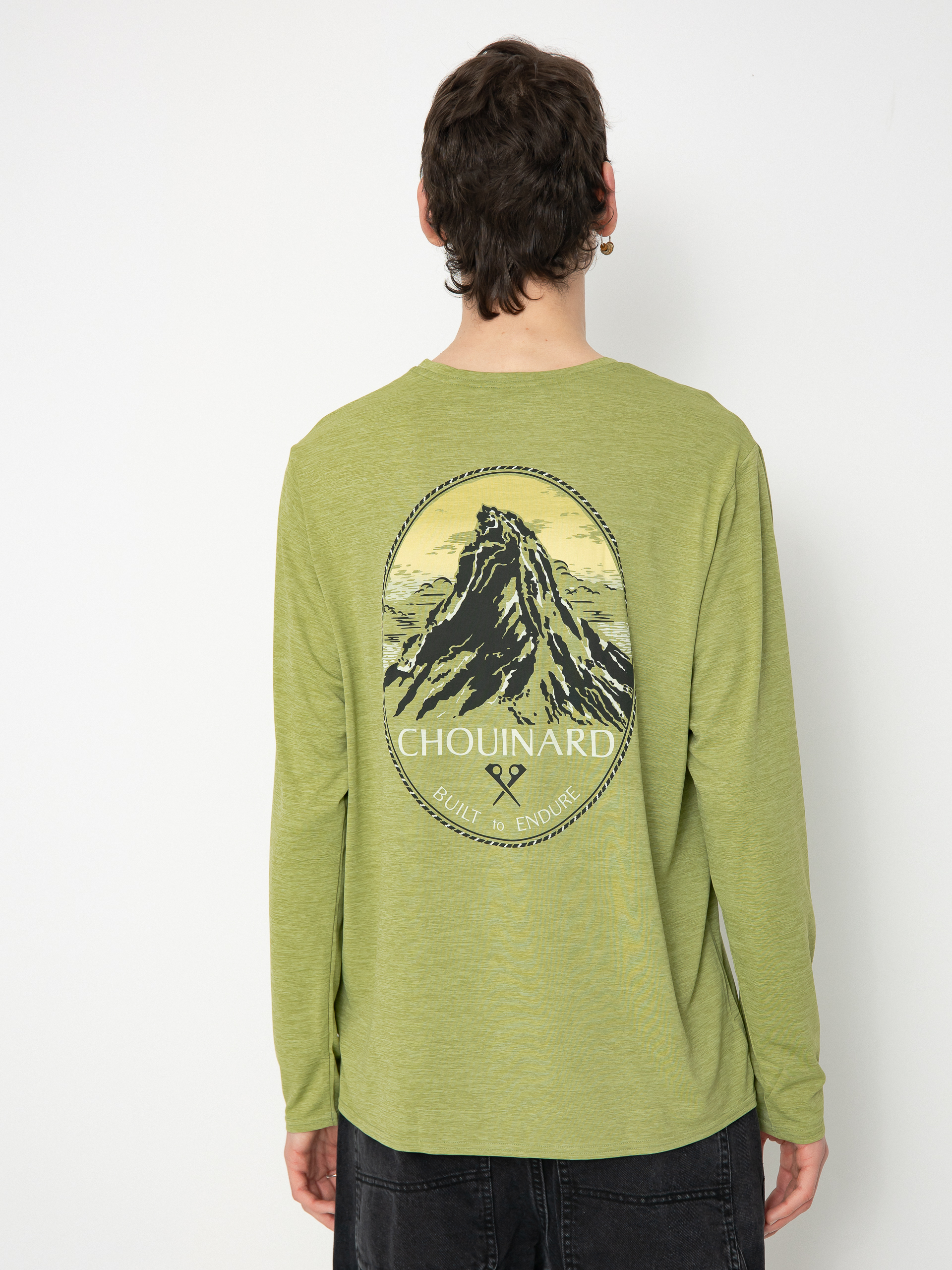 Patagonia Cap Cool Daily Graphic Longsleeve (chouinard crest buckhorn green x-dye)