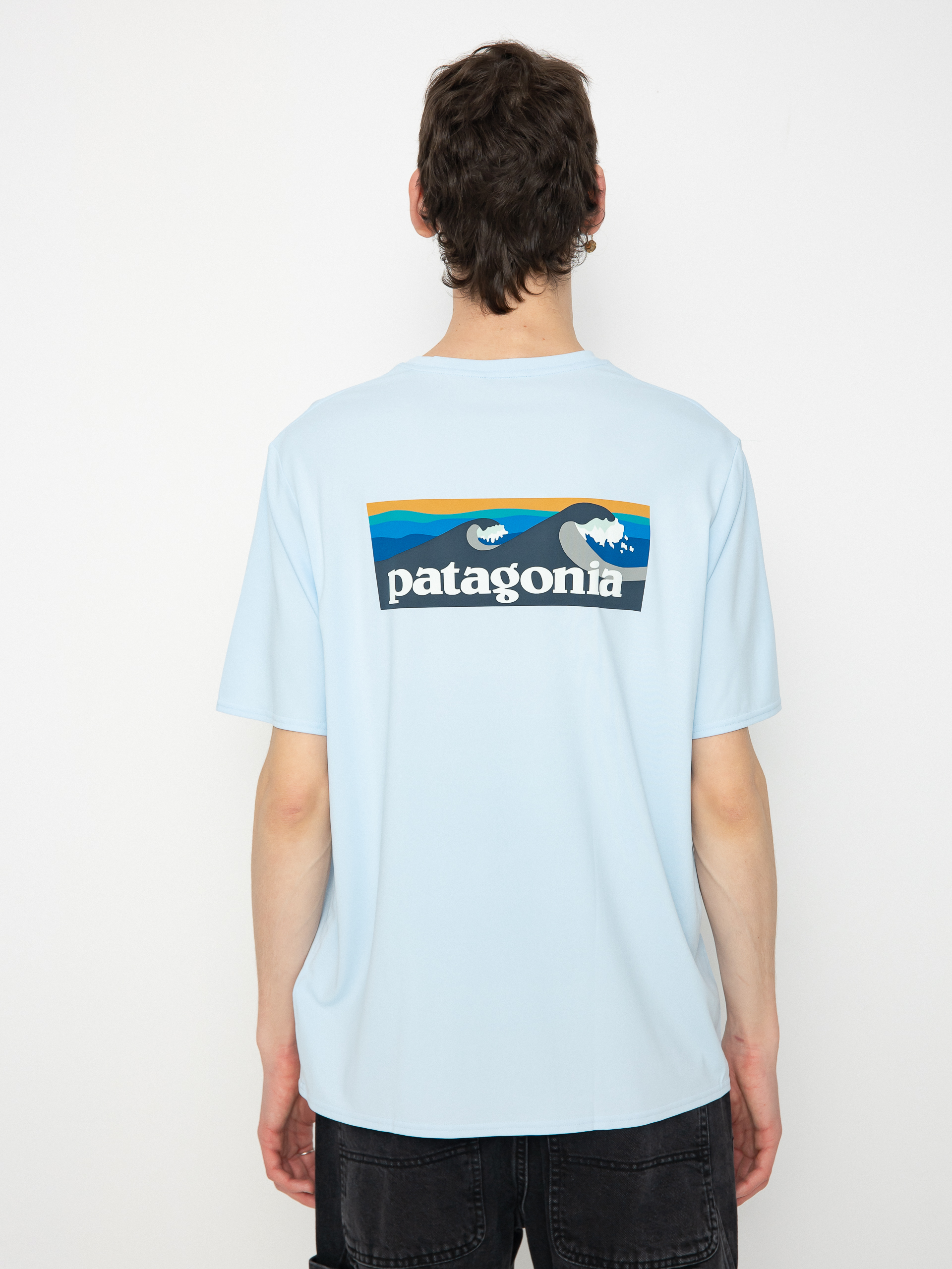 Patagonia Cap Cool Daily Graphic T-Shirt - blue (boardshort logo