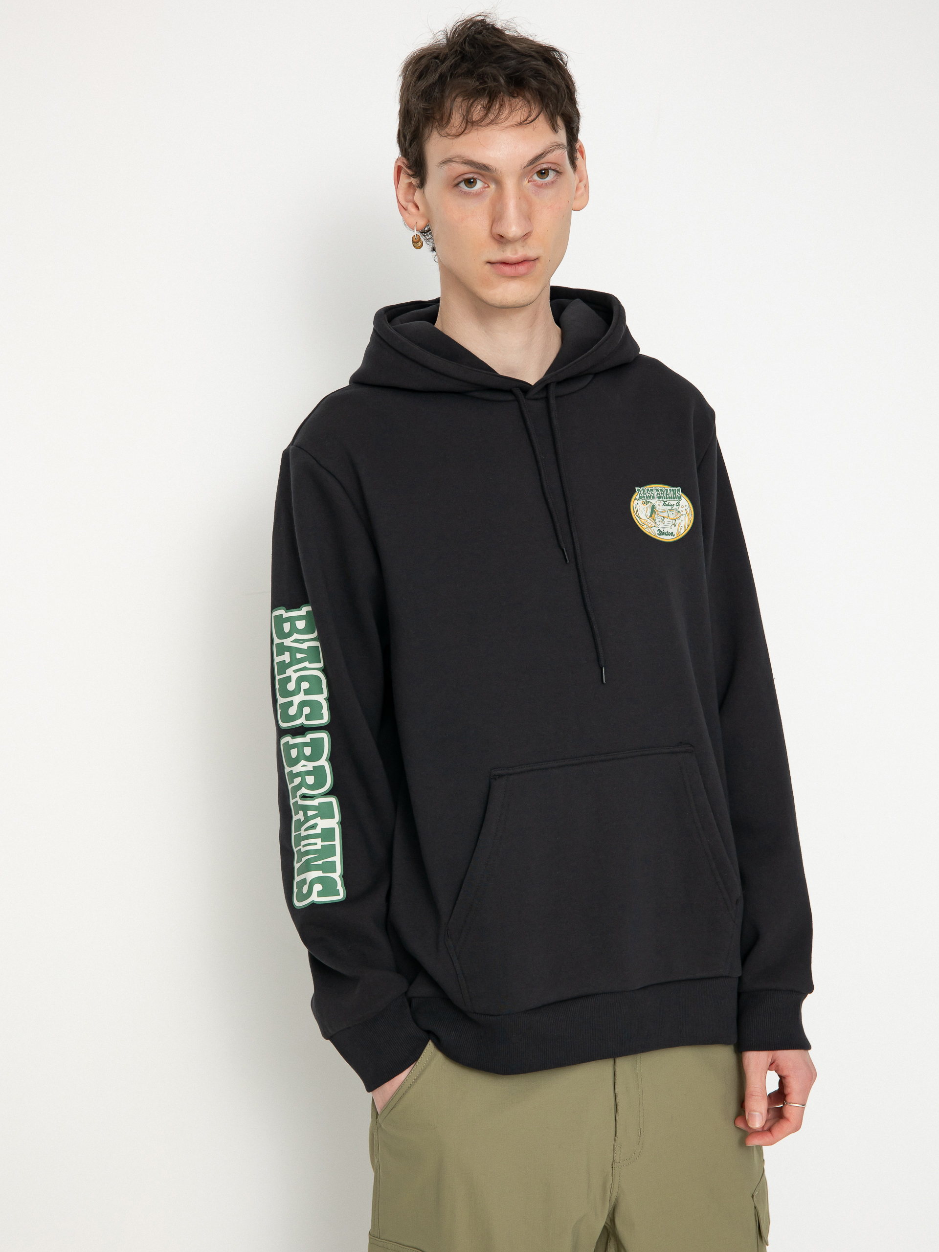 Brixton Hoodie Bass Brains Swim HD (black)